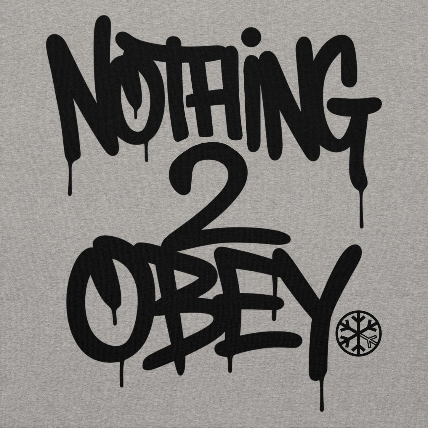 Gray-Nothing 2 Obey Graffiti Hoodie from B.Different Clothing, graphic, graffiti-inspired streetwear