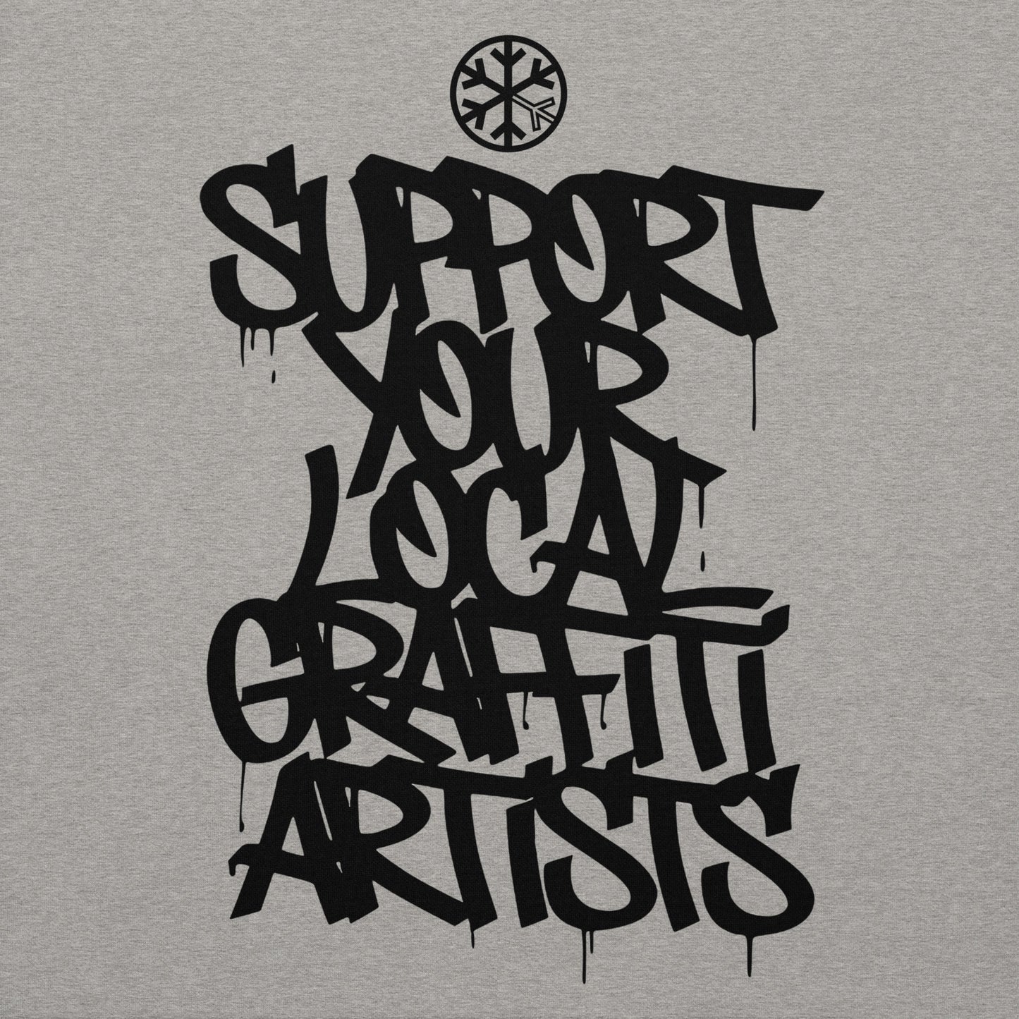 Gray-Support Your Local Graffiti Artists Hoodie from B.Different Clothing, graphic, graffiti-inspired streetwear