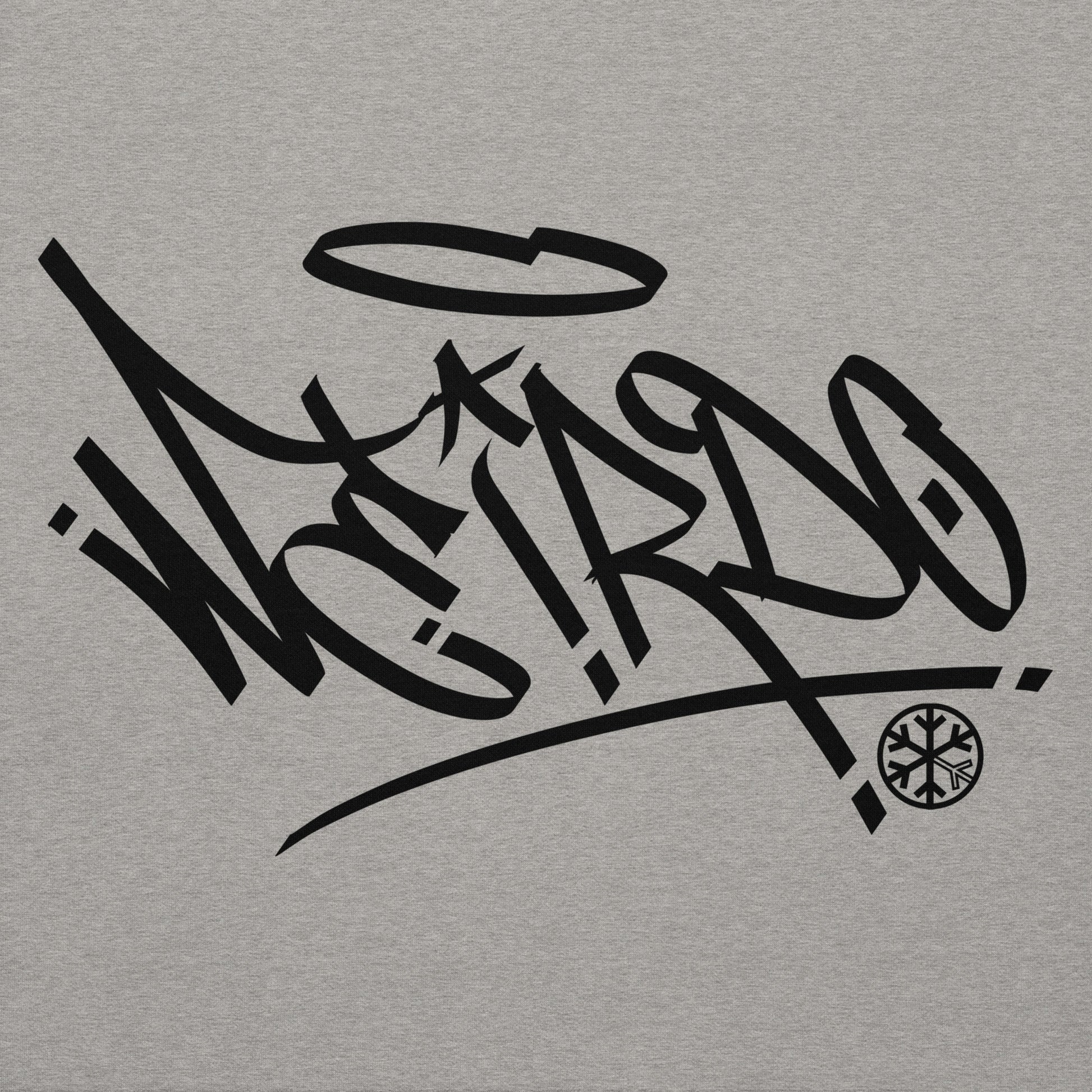 Gray-Weirdo Tag Graffiti Hoodie from B.Different Clothing, graphic, graffiti-inspired streetwear