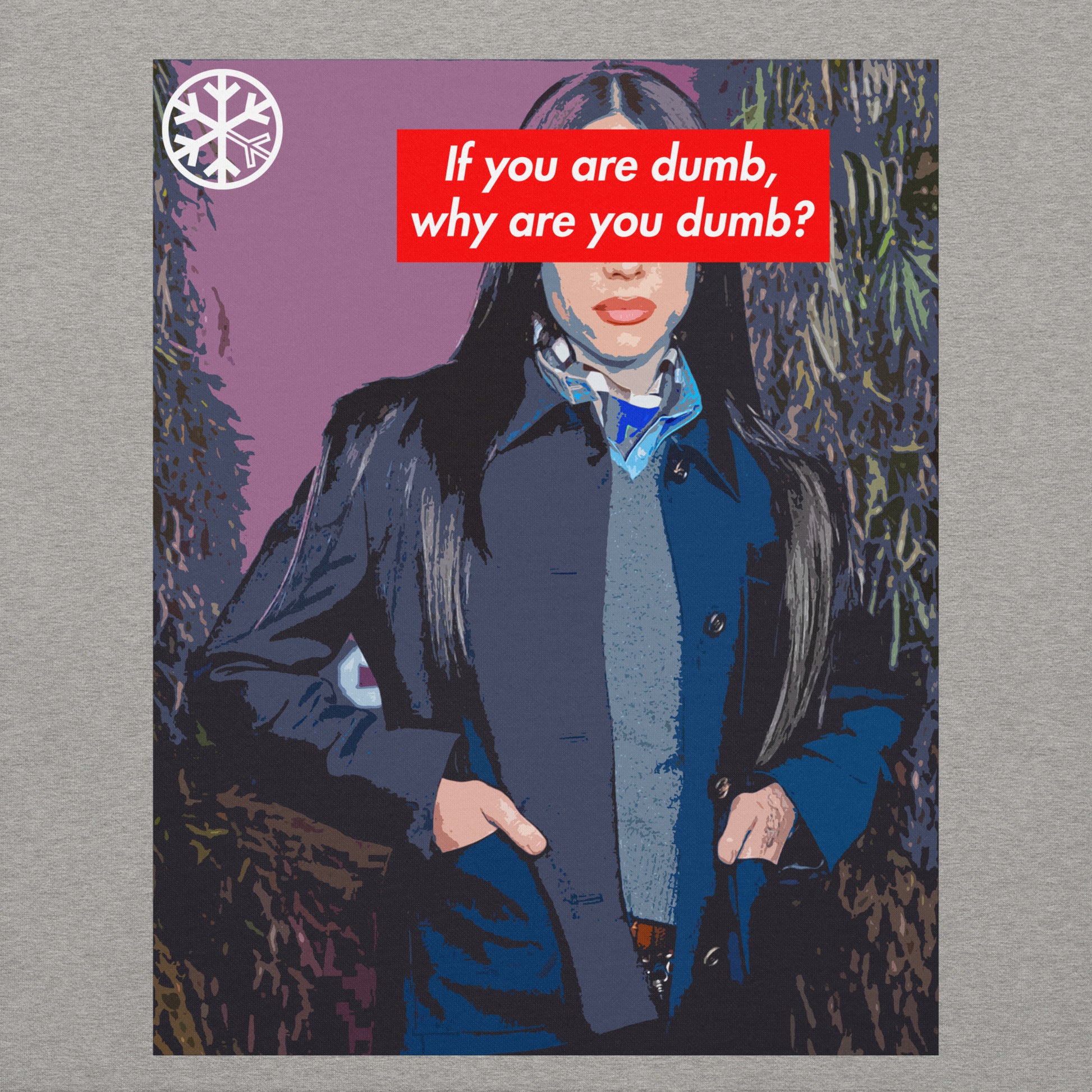 Gray-Why Are You Dumb Hoodie from B.Different Clothing, graphic, graffiti-inspired streetwear