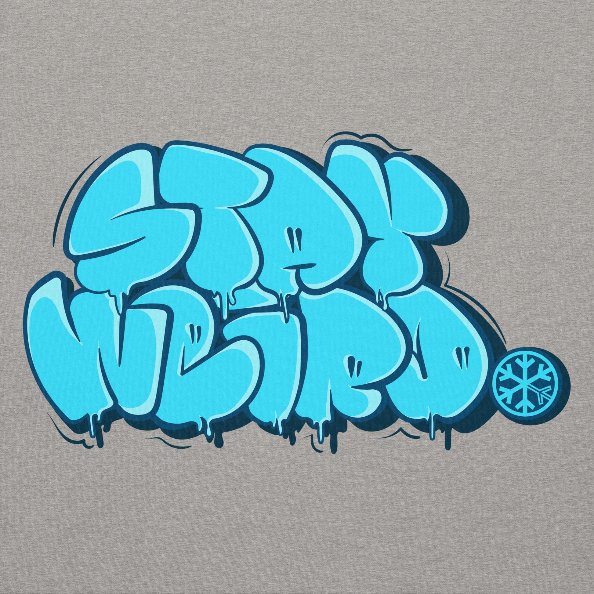 Gray-Stay Weird Graffiti Throw-up Hoodie from B.Different Clothing, graphic, graffiti-inspired streetwear