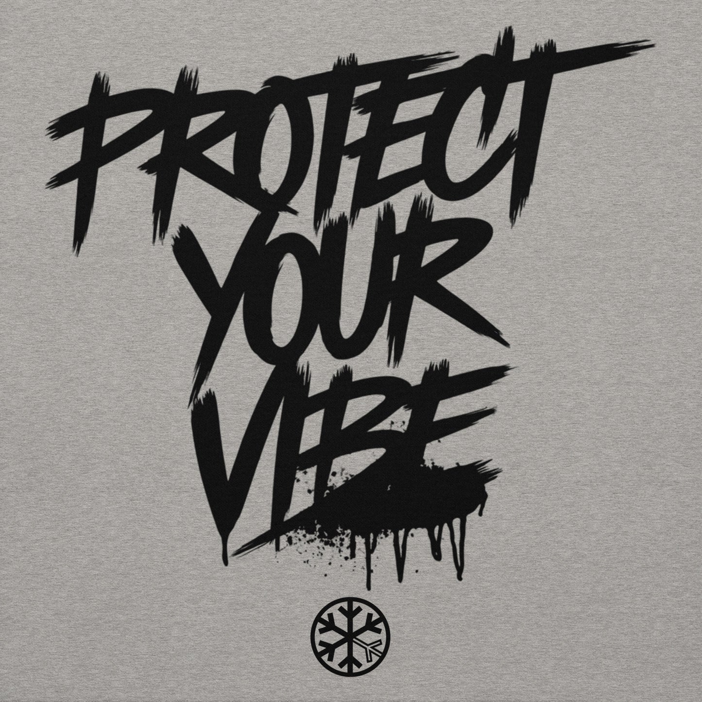 Gray-Protect Your Vibe Graffiti Tag hoodie from B.Different Clothing, graphic, graffiti-inspired streetwear