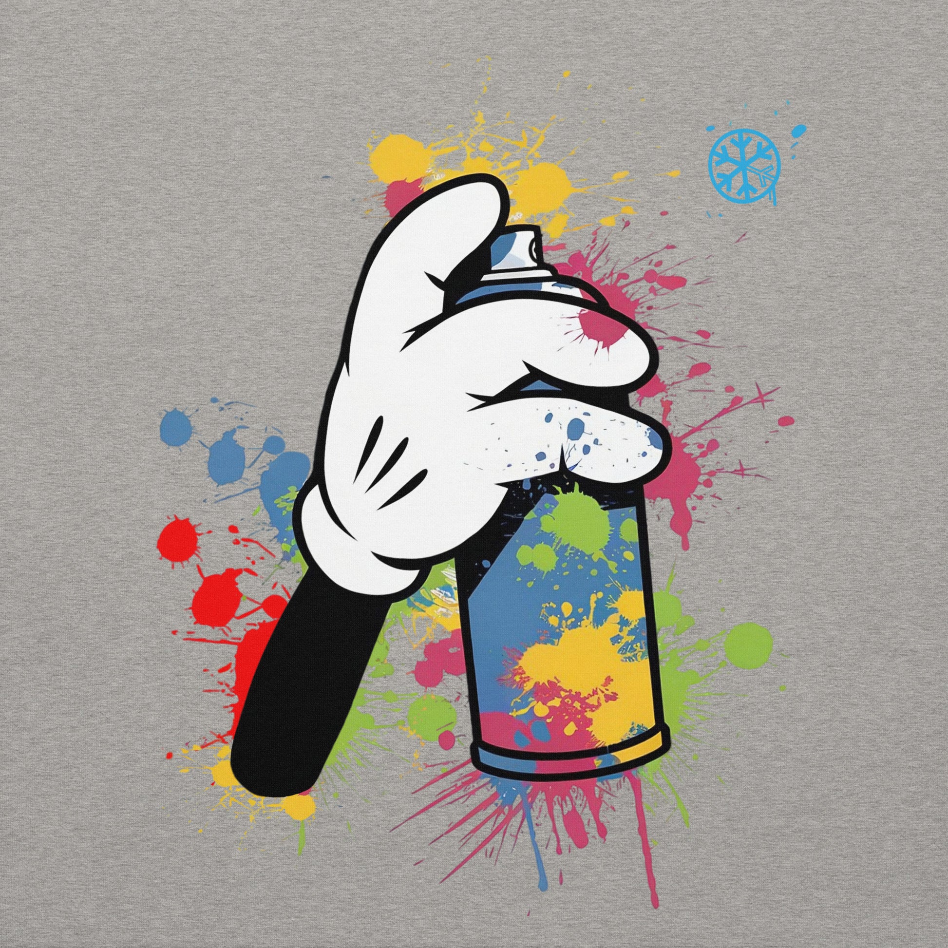 Gray-Hand Spray Can Graffiti Hoodie from B.Different Clothing, graphic, graffiti-inspired streetwear