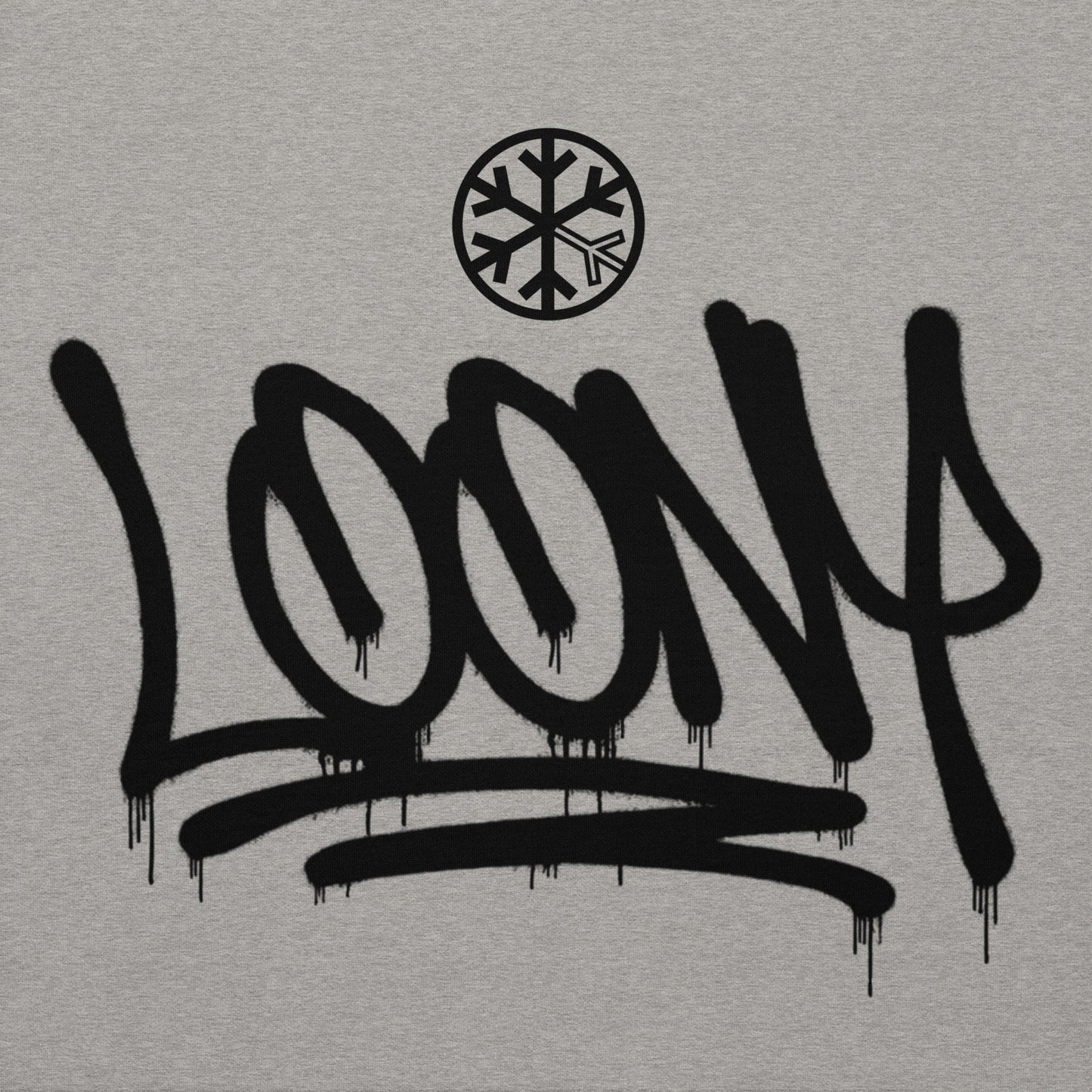 Gray-Loony Graffiti Tag Hoodie from B.Different Clothing, graphic, graffiti-inspired streetwear