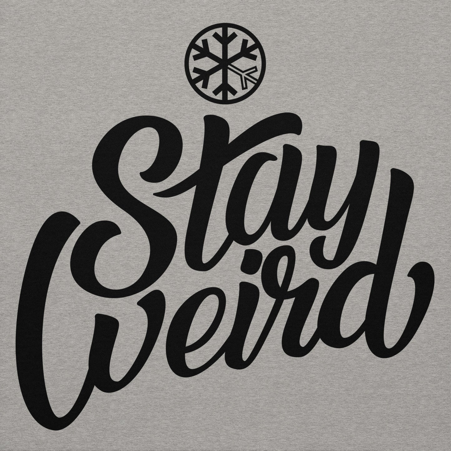 Gray-Stay Weird Hoodie from B.Different Clothing, graphic, graffiti-inspired streetwear