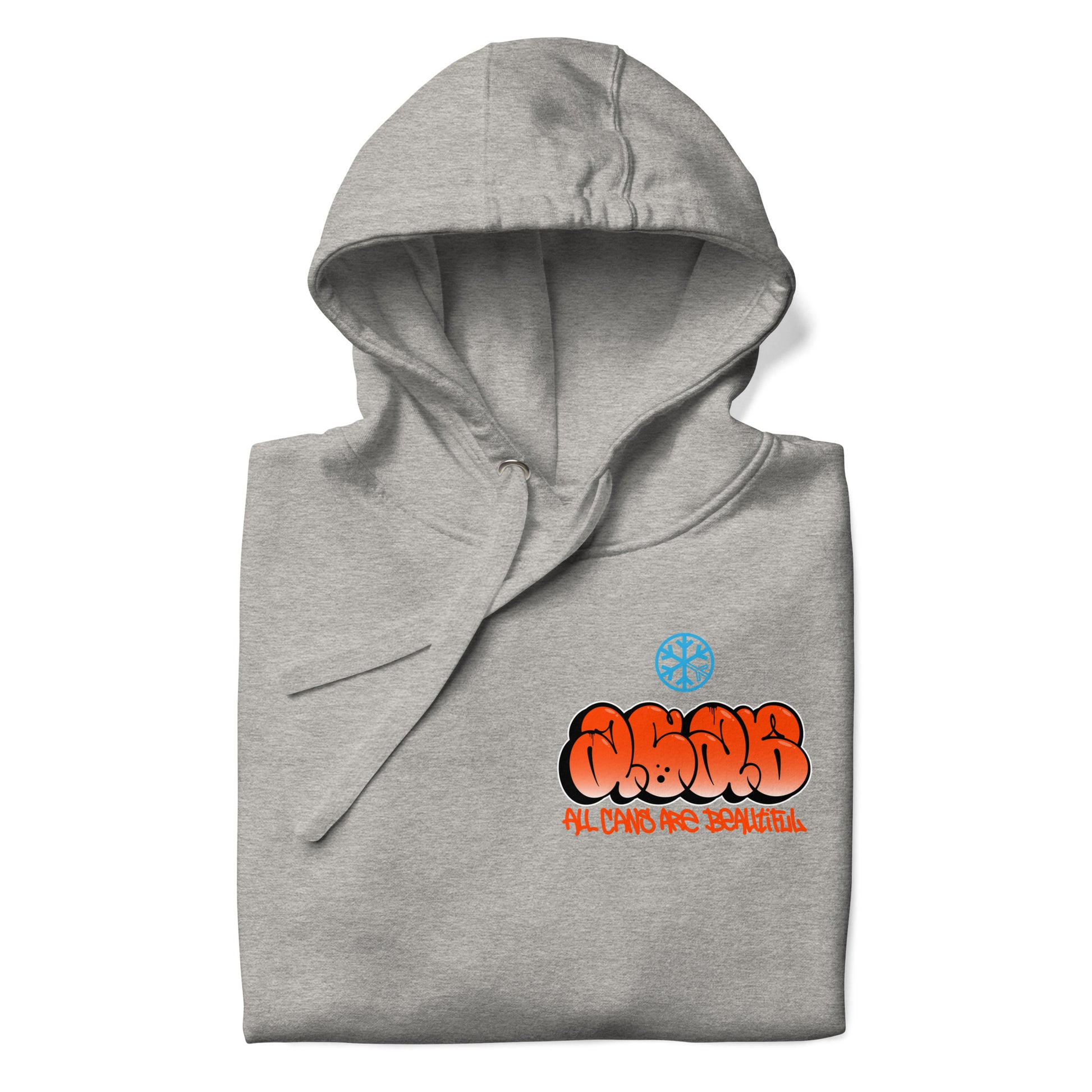 Gray-ACAB Girl Graffiti Hoodie from B.Different Clothing, folded, graffiti-inspired streetwear