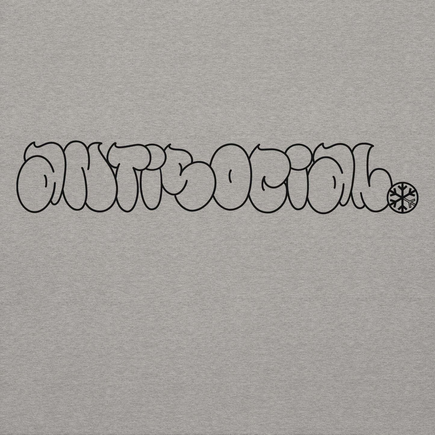 Gray-Antisocial Graffiti Hollow Hoodie from B.Different Clothing, graphic, graffiti-inspired streetwear