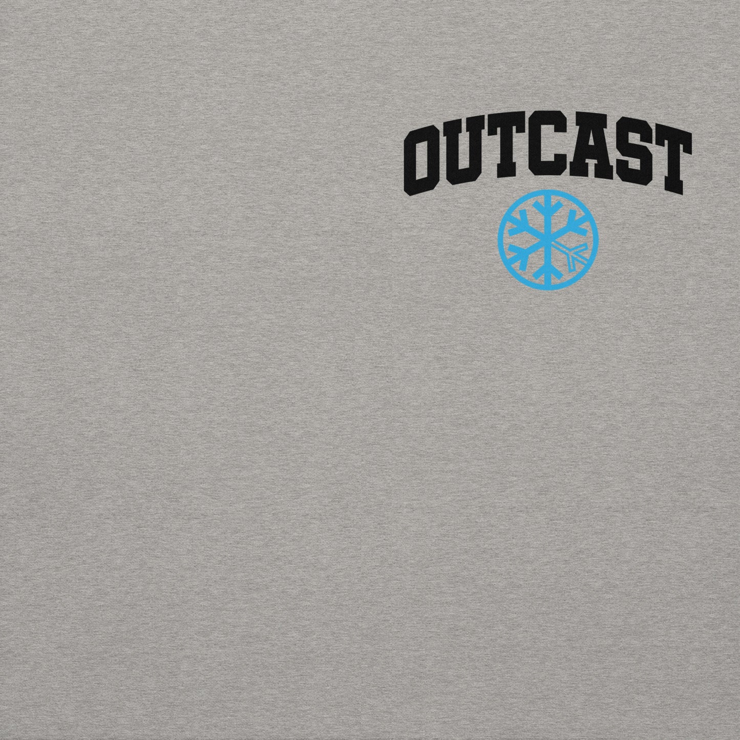 Gray-Outcast Graffiti Character Hoodie from B.Different Clothing, front graphic, graffiti-inspired streetwear