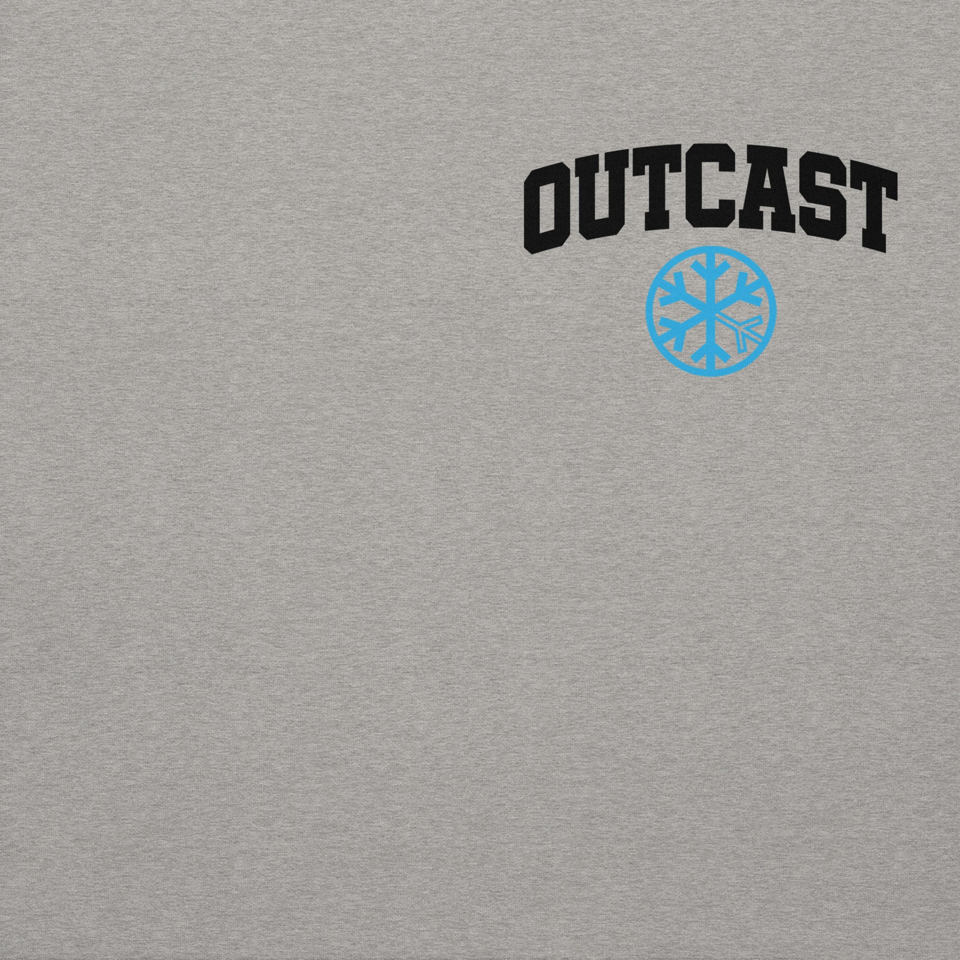 Gray-Outcast Graffiti Character Hoodie from B.Different Clothing, front graphic, graffiti-inspired streetwear