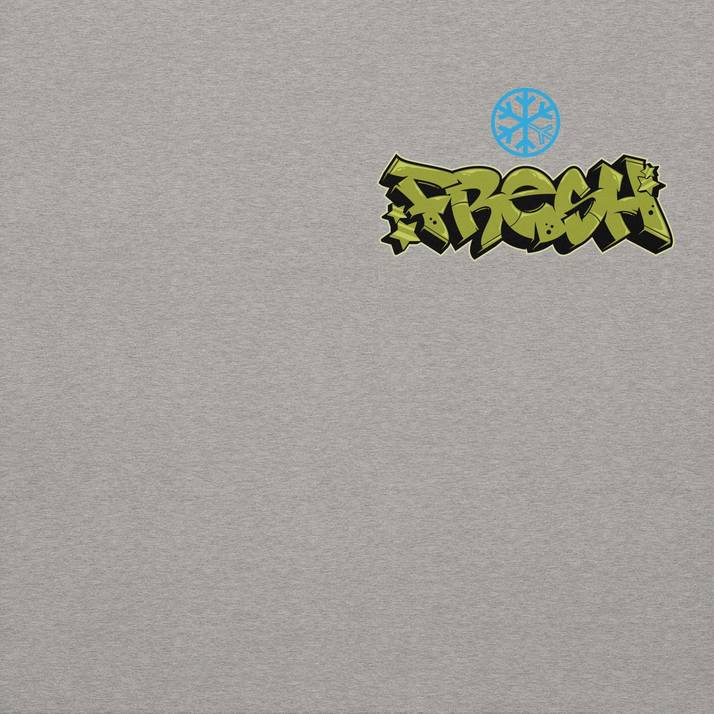 Gray-Fresh Graffiti Character Hoodie from B.Different Clothing, front graphic, graffiti-inspired streetwear