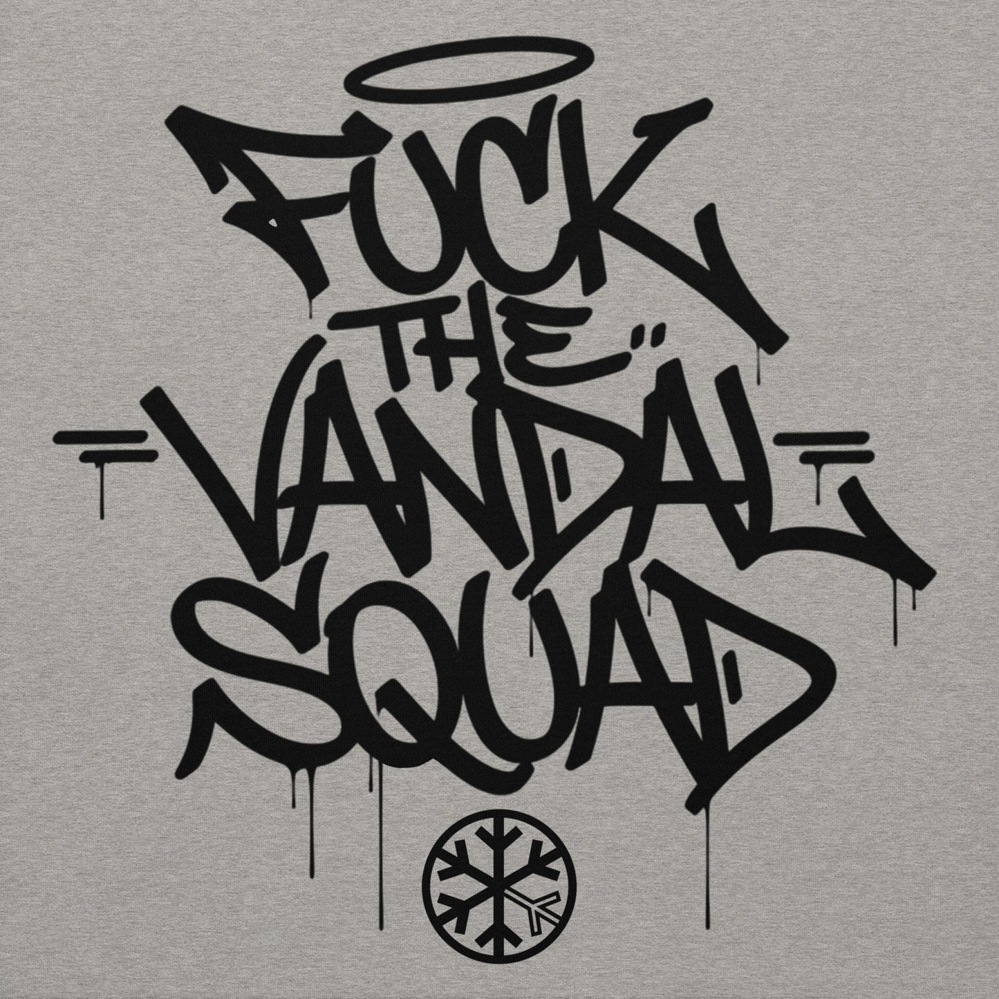 Gray-Fuck The Vandal Squad Graffiti Hoodie from B.Different Clothing, graphic, graffiti-inspired streetwear