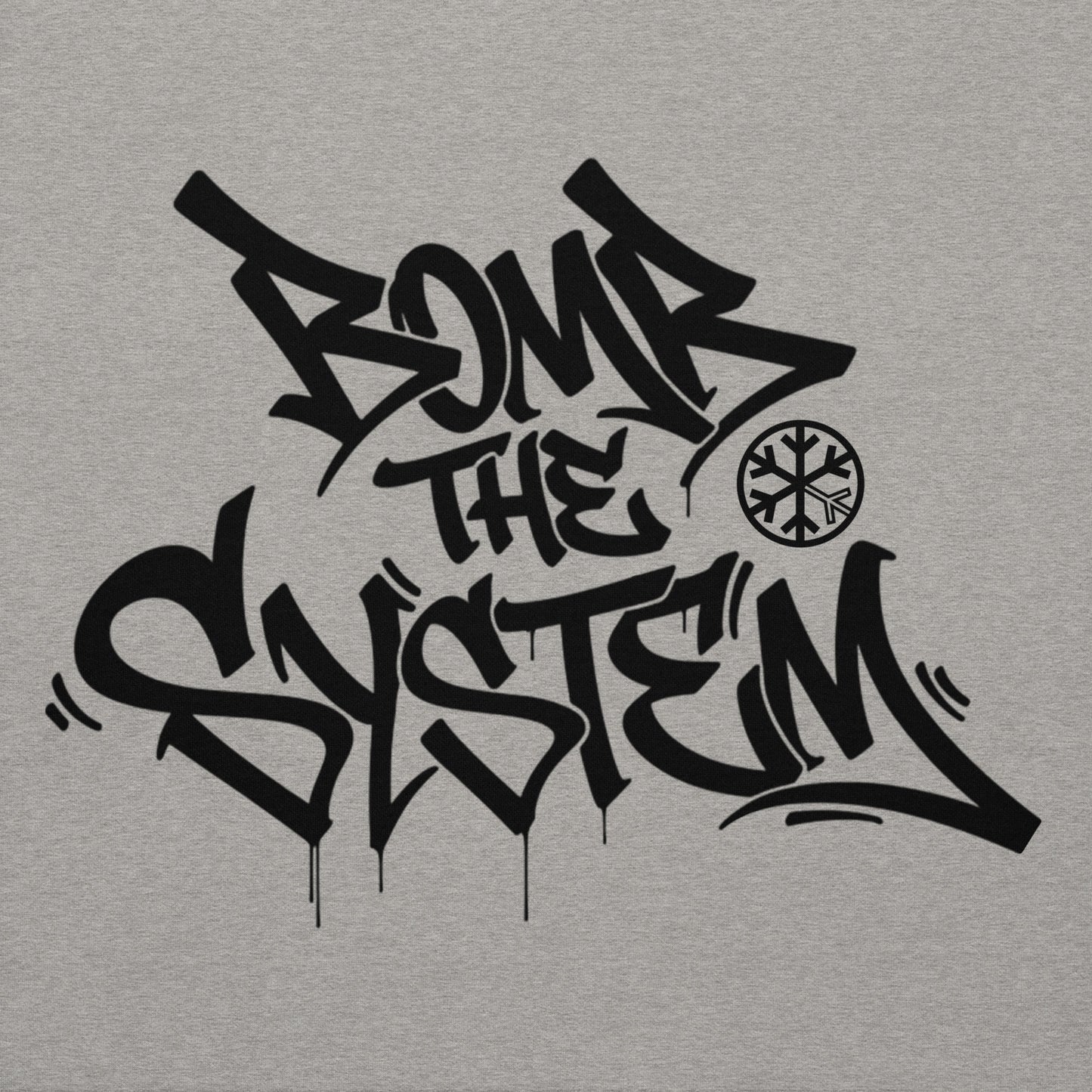 Gray-Bomb The System Graffiti Hoodie from B.Different Clothing, graphic, graffiti-inspired streetwear