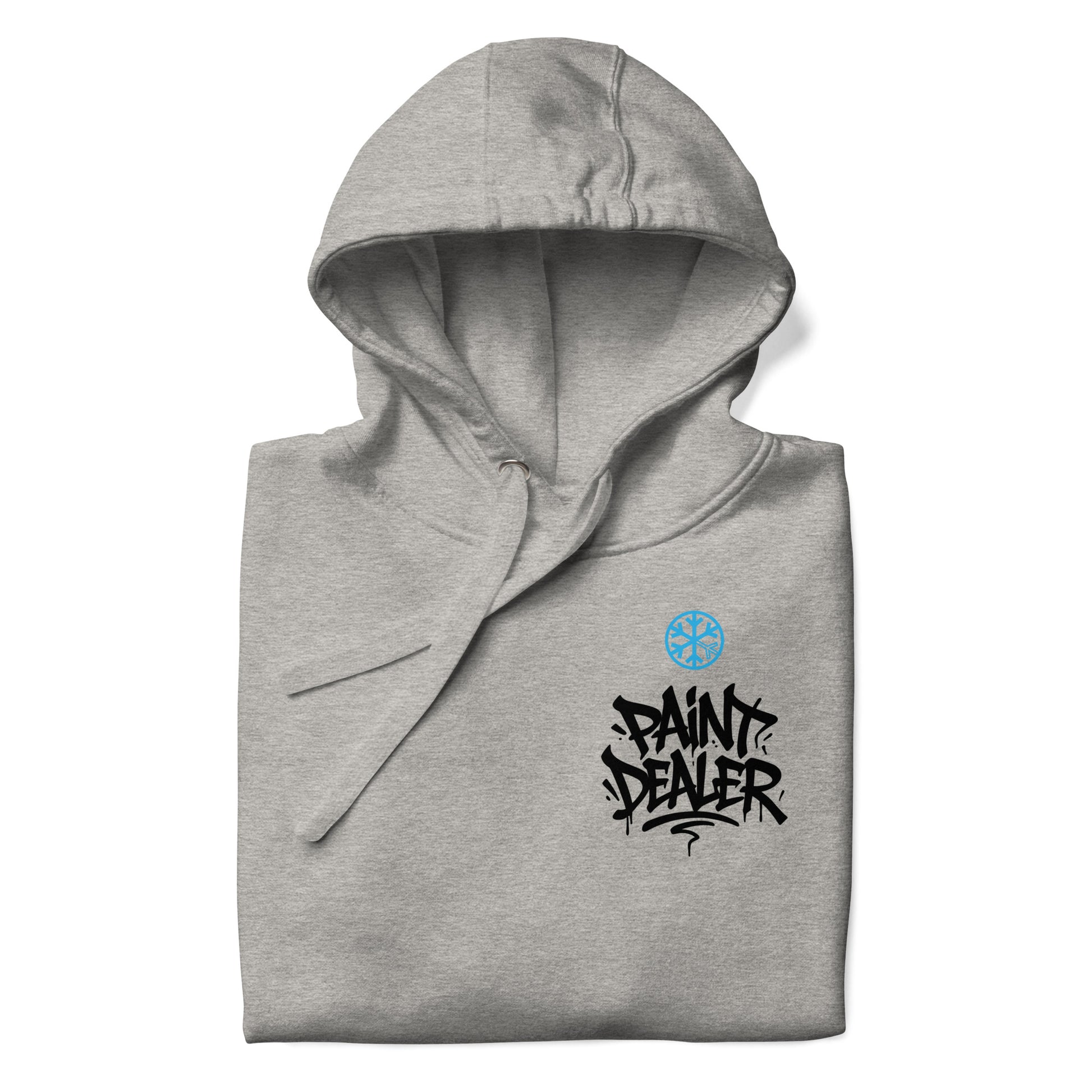 Gray-Paint Dealer Graffiti Character Hoodie from B.Different Clothing, folded, graffiti-inspired streetwear