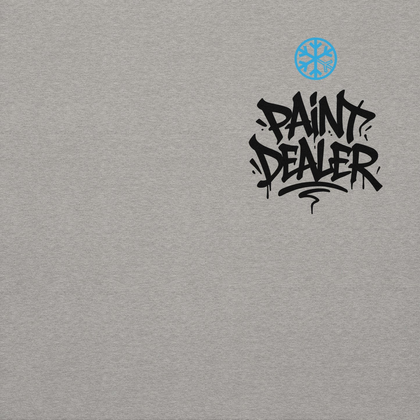 Gray-Paint Dealer Graffiti Character Hoodie from B.Different Clothing, front graphic, graffiti-inspired streetwear