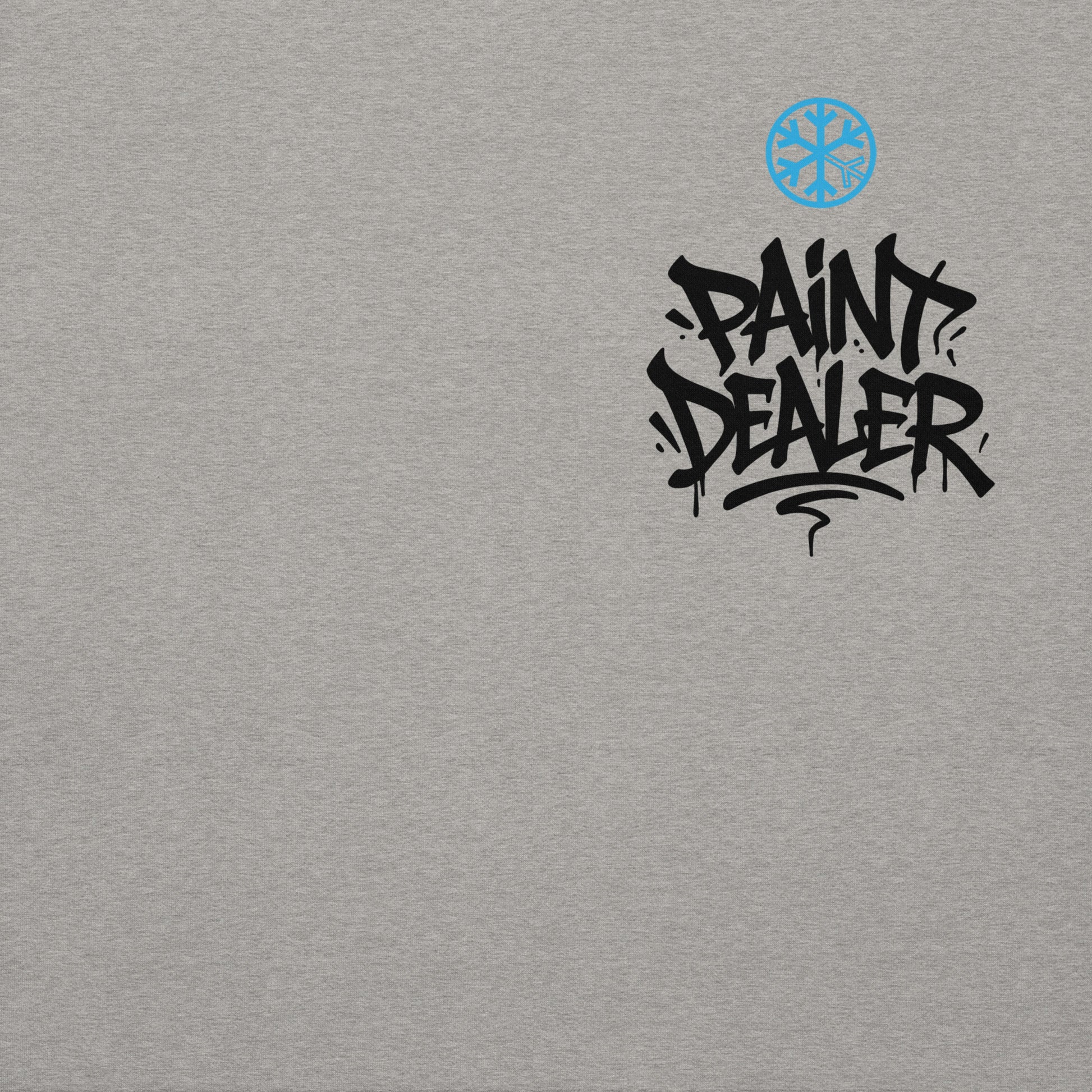 Gray-Paint Dealer Graffiti Character Hoodie from B.Different Clothing, front graphic, graffiti-inspired streetwear