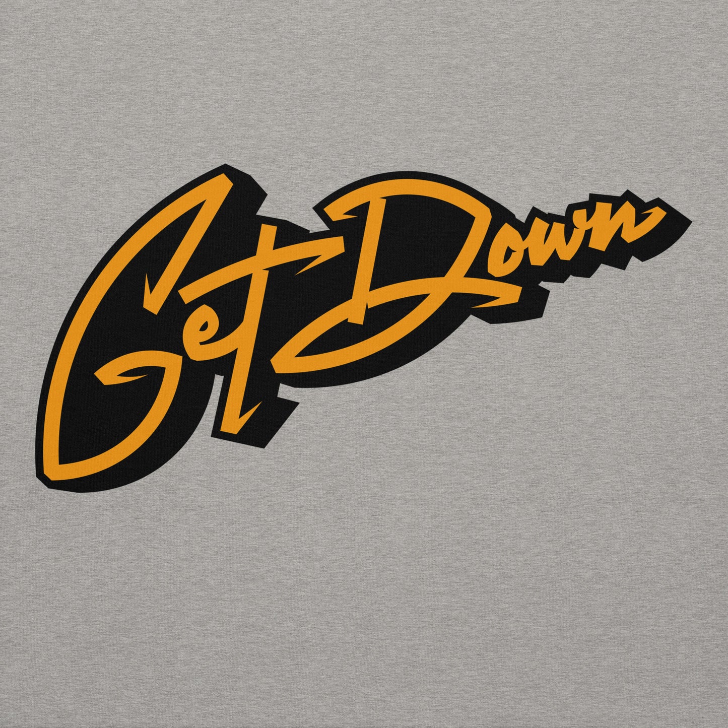 Gray-Get Down Graffiti Lettering Hoodie from B.Different Clothing, graphic, graffiti-inspired streetwear