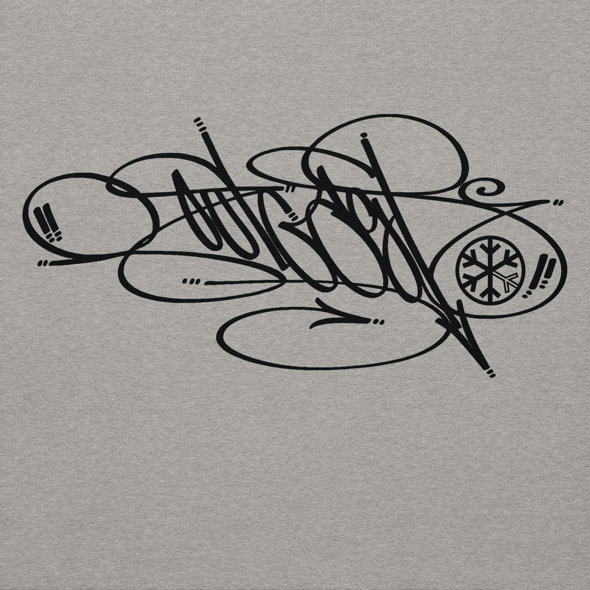 Gray-Outcast Tag Hoodie by Graffiti Dad from B.Different Clothing, graphic, graffiti-inspired streetwear