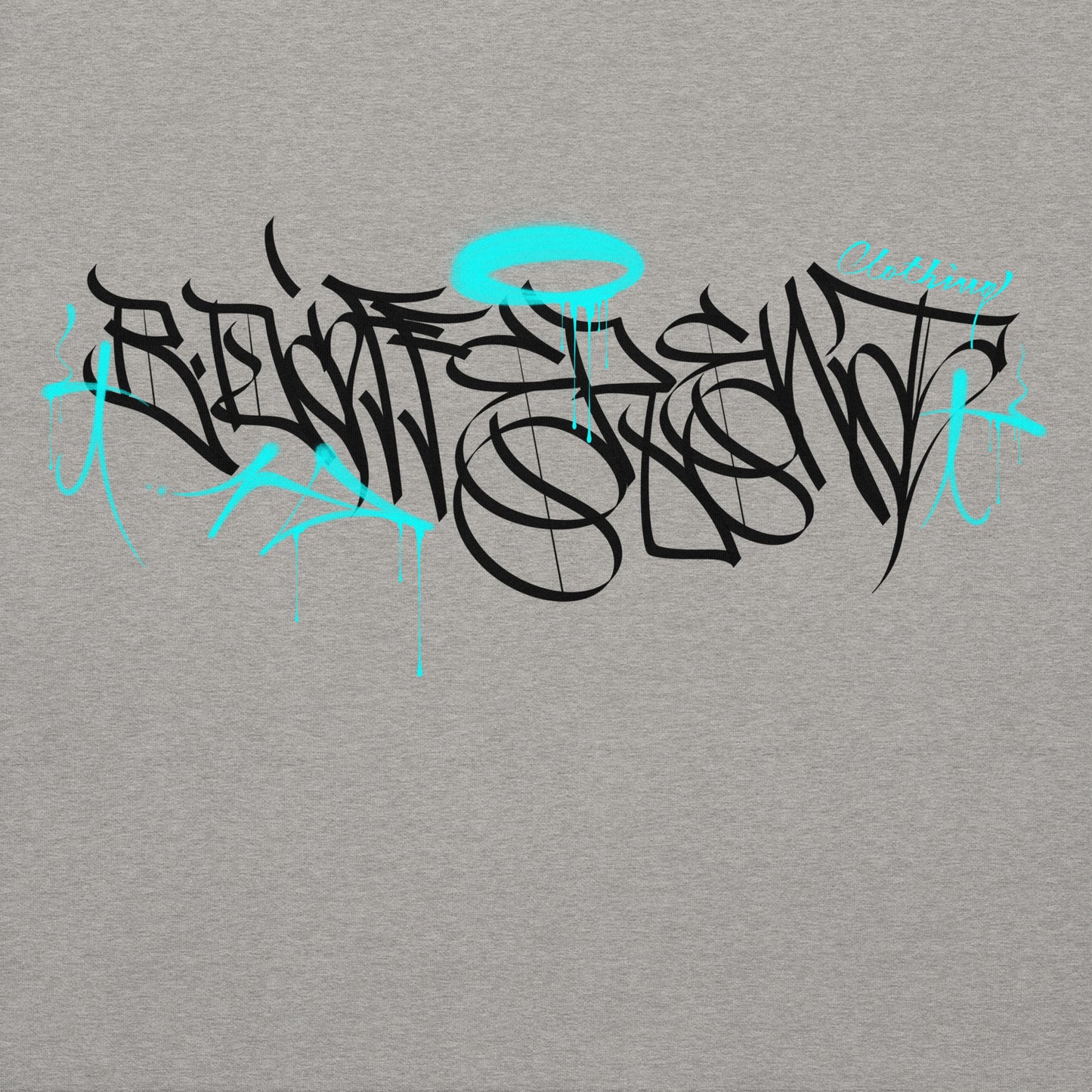 Gray-Caos One Collab Graffiti Hoodie from B.Different Clothing, graphic, graffiti-inspired streetwear