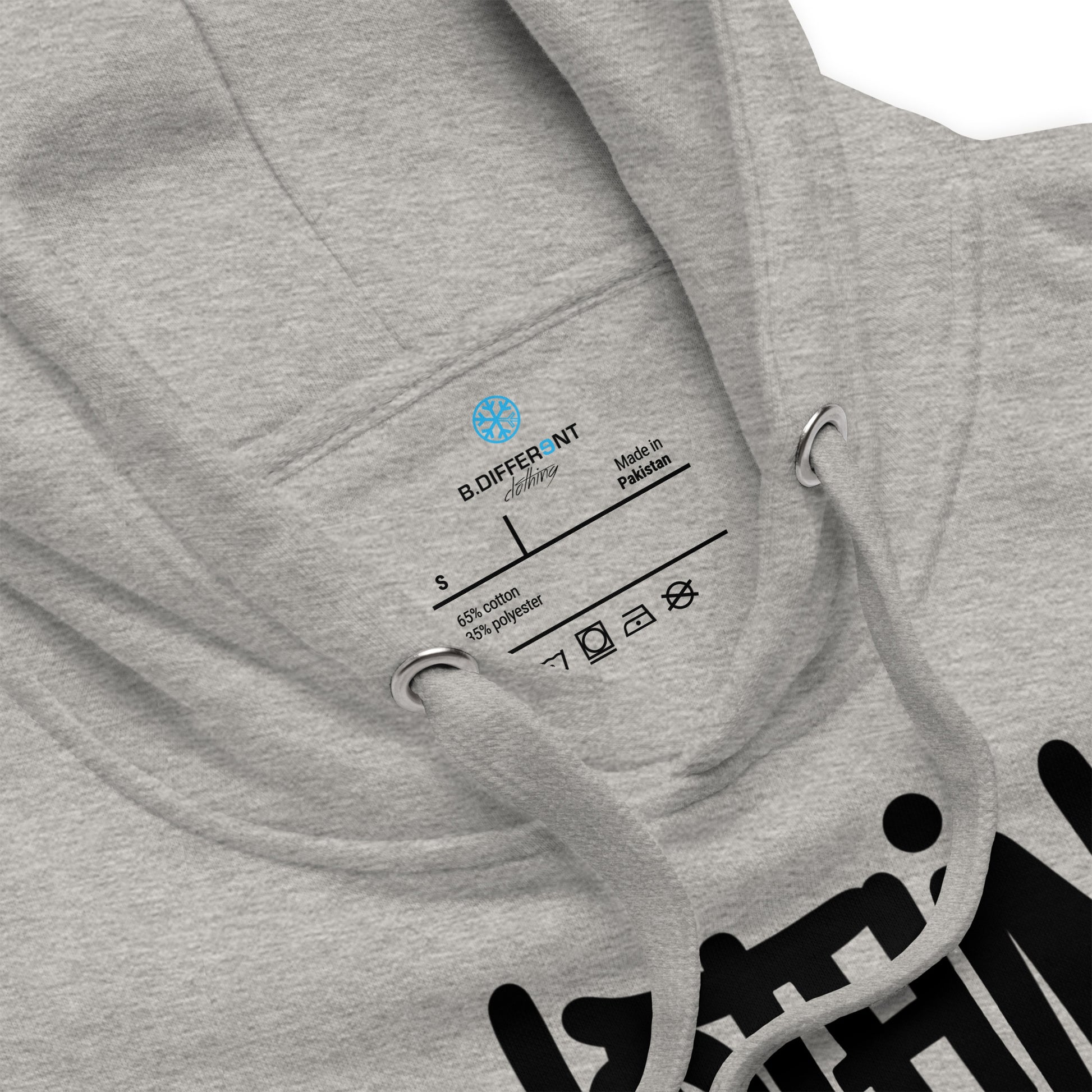 Gray-Nothing 2 Obey Graffiti Hoodie from B.Different Clothing, collar, graffiti-inspired streetwear