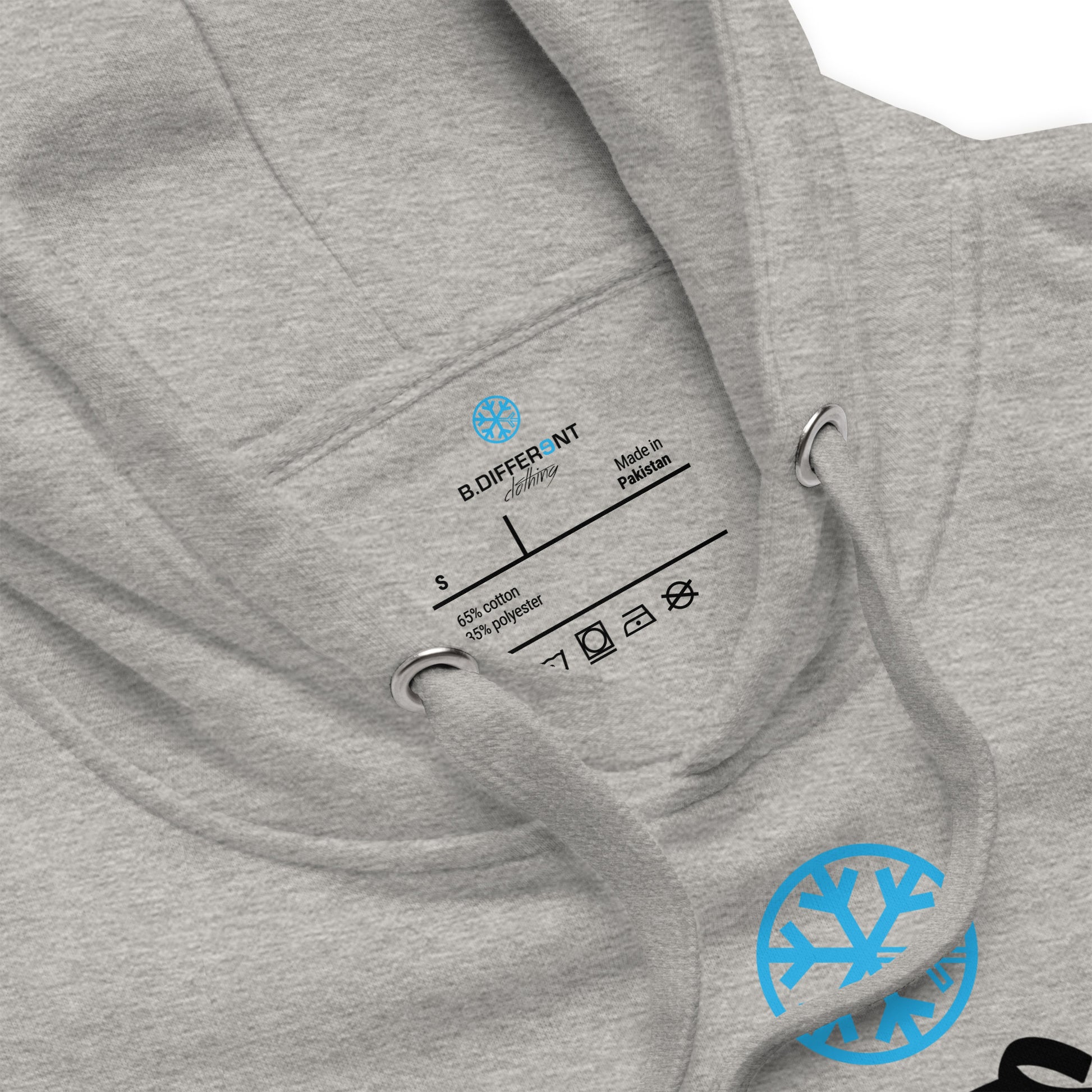 Gray-Groupthink Graffiti Hoodie from B.Different Clothing, collar, graffiti-inspired streetwear