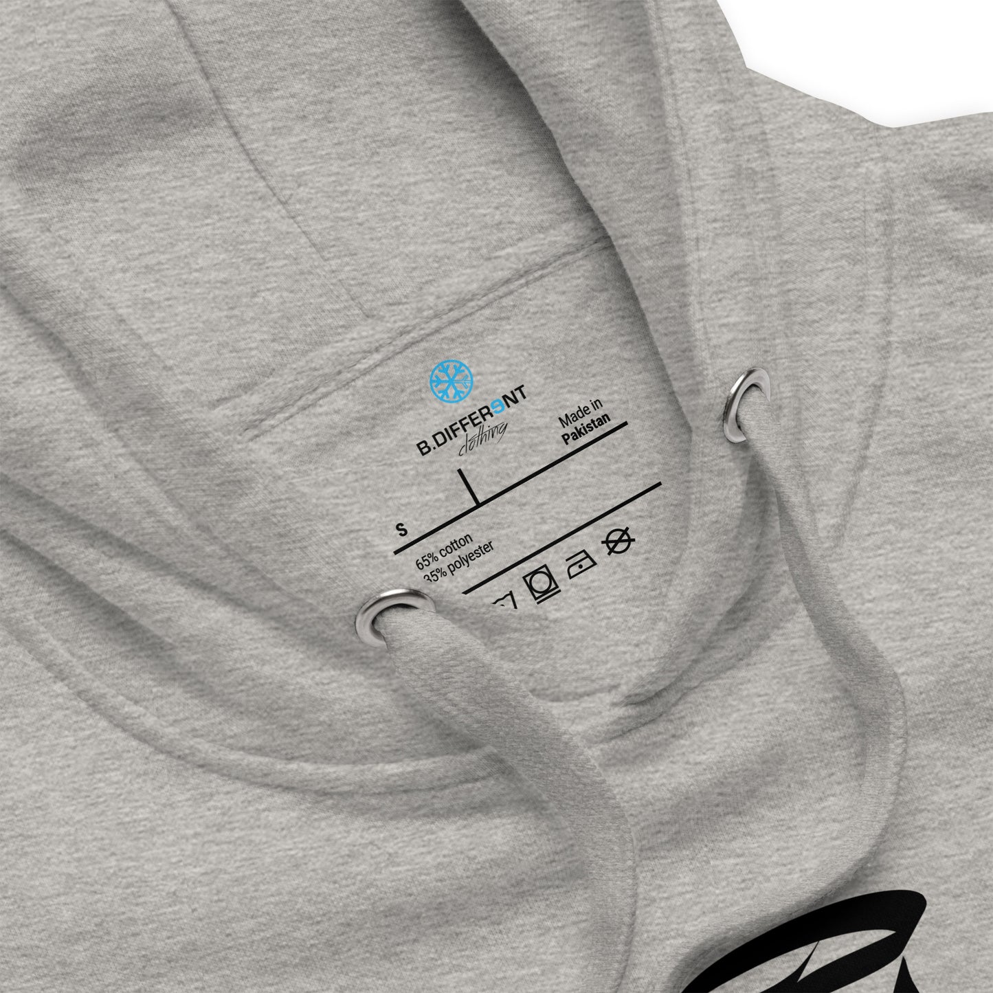 Gray-Stay Weird Graffiti Tag Hoodie from B.Different Clothing, collar, graffiti-inspired streetwear