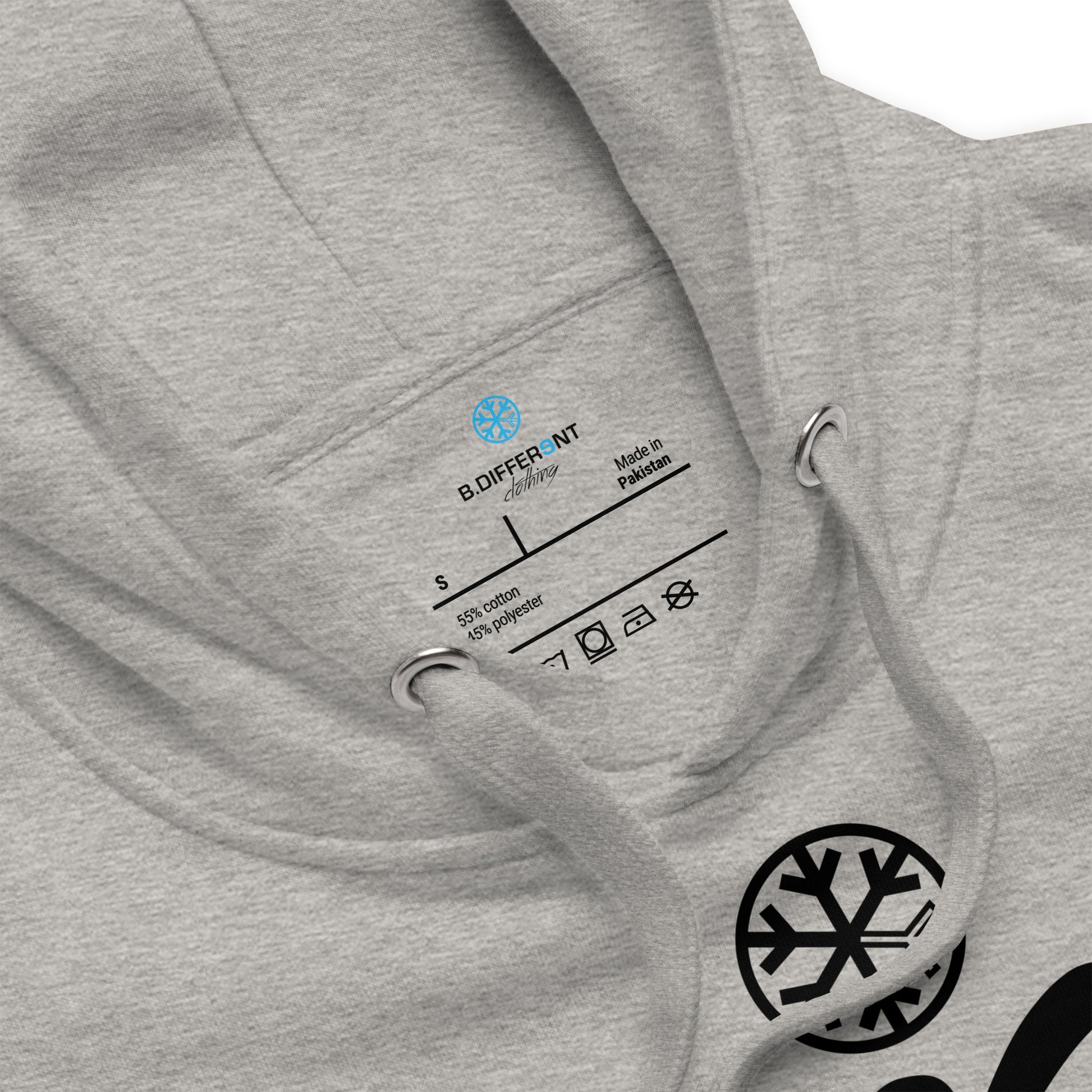 Gray-Stay Weird Hoodie from B.Different Clothing, collar, graffiti-inspired streetwear