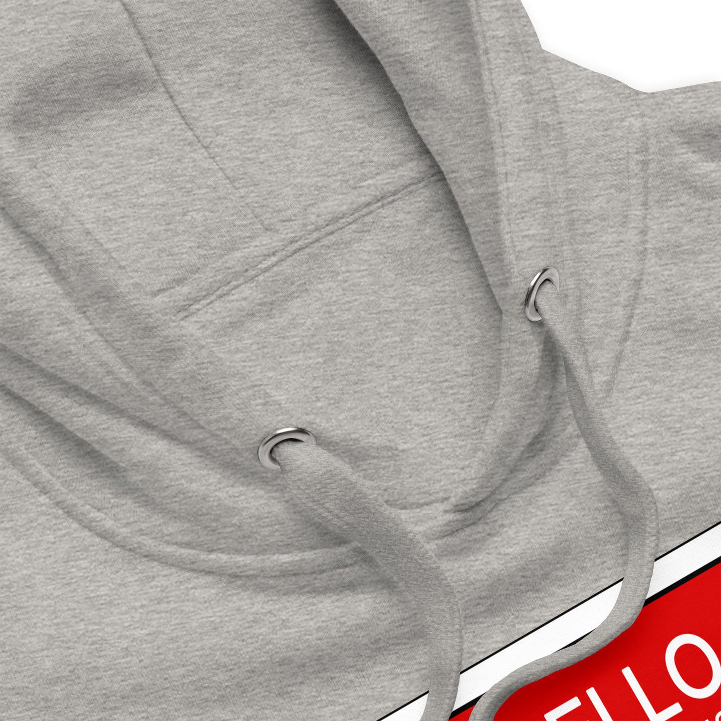 Gray-Hello My Name Is Sticker Graffiti Hoodie from B.Different Clothing, collar, graffiti-inspired streetwear