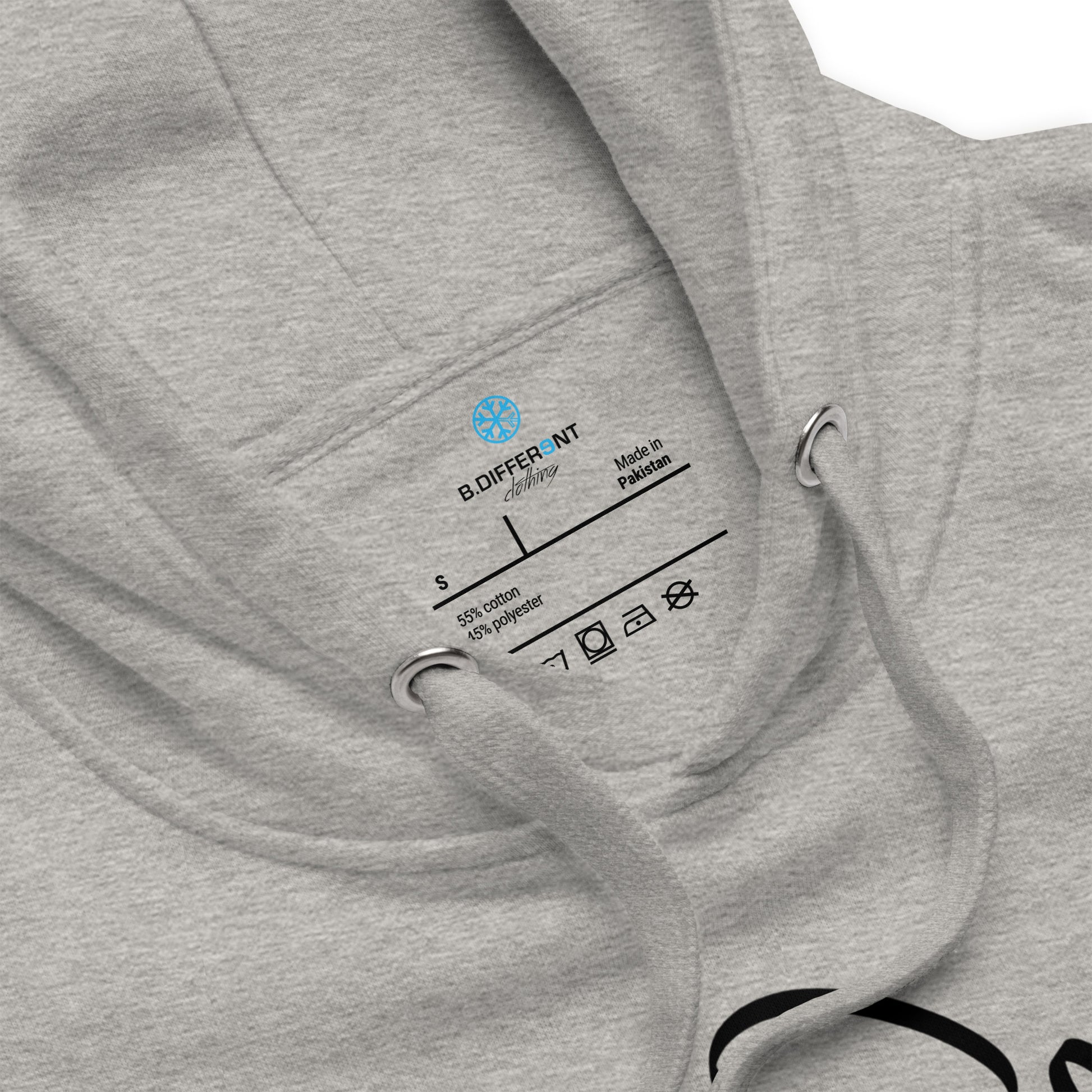 Gray-B.Different Clothing Graffiti Tag Hoodie from B.Different Clothing, collar, graffiti-inspired streetwear