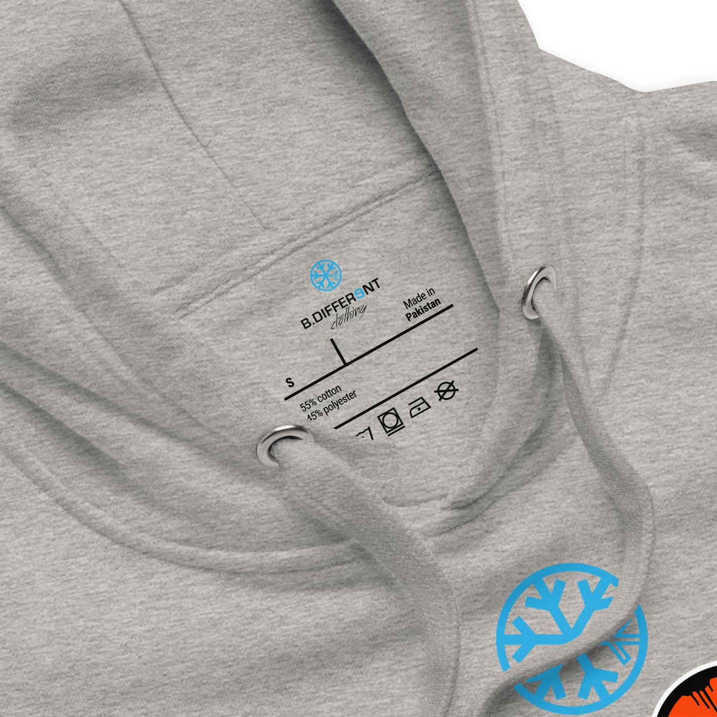 Gray-ACAB Graffiti Throw-up Hoodie from B.Different Clothing, collar, graffiti-inspired streetwear