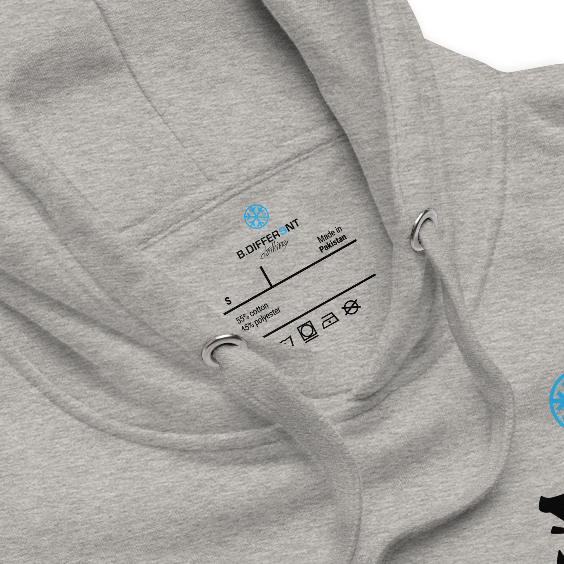 Gray-Paint Dealer Graffiti Character Hoodie from B.Different Clothing, collar, graffiti-inspired streetwear