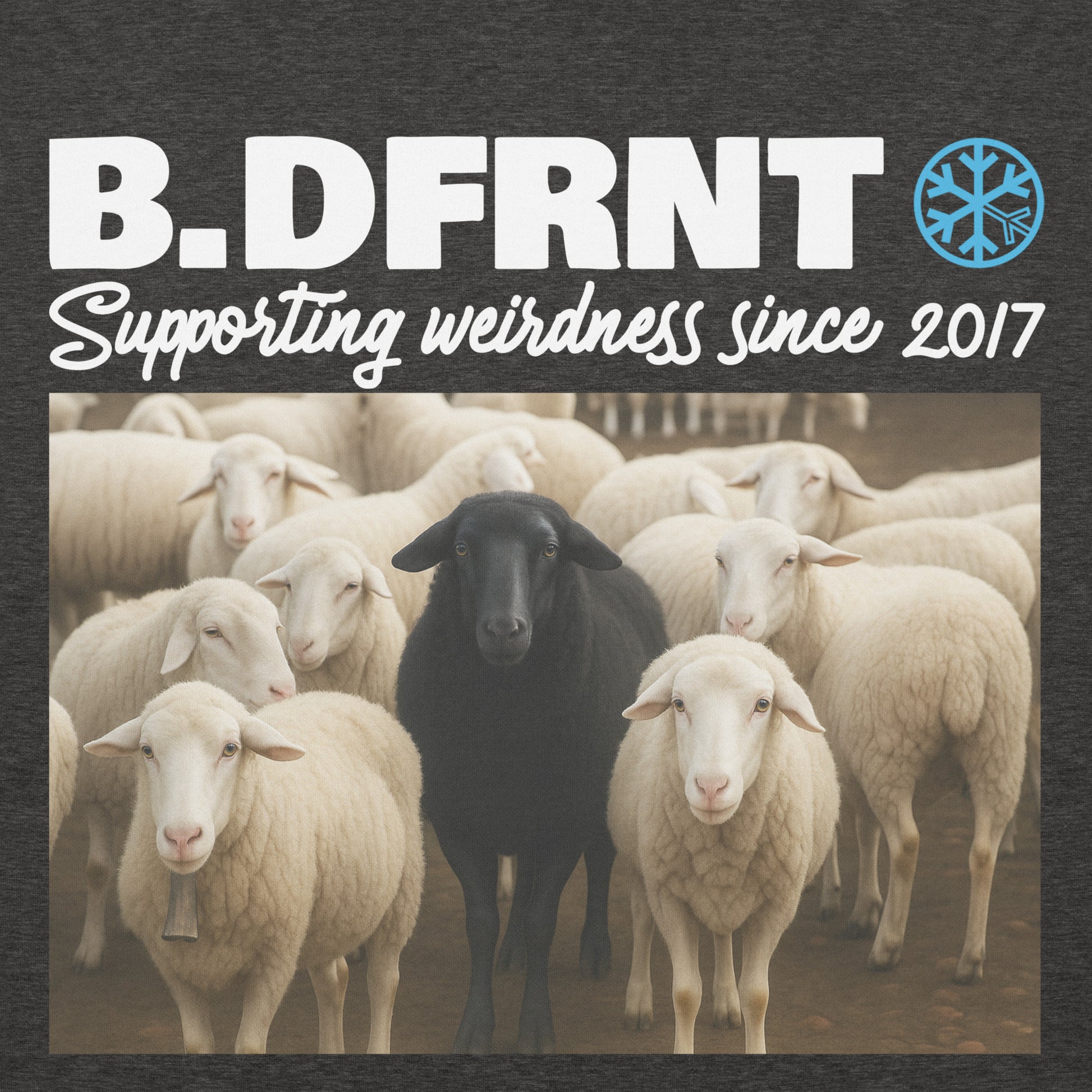 Darkgray-Black Sheep Hoodie from B.Different Clothing, graphic, graffiti-inspired streetwear