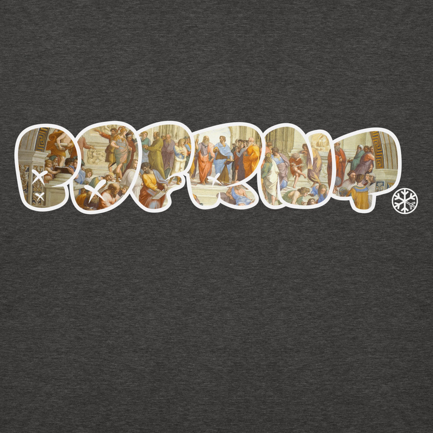 Darkgray-BDFRNT Throwie x School of Athens Graffiti Hoodie from B.Different Clothing, graphic, graffiti-inspired streetwear