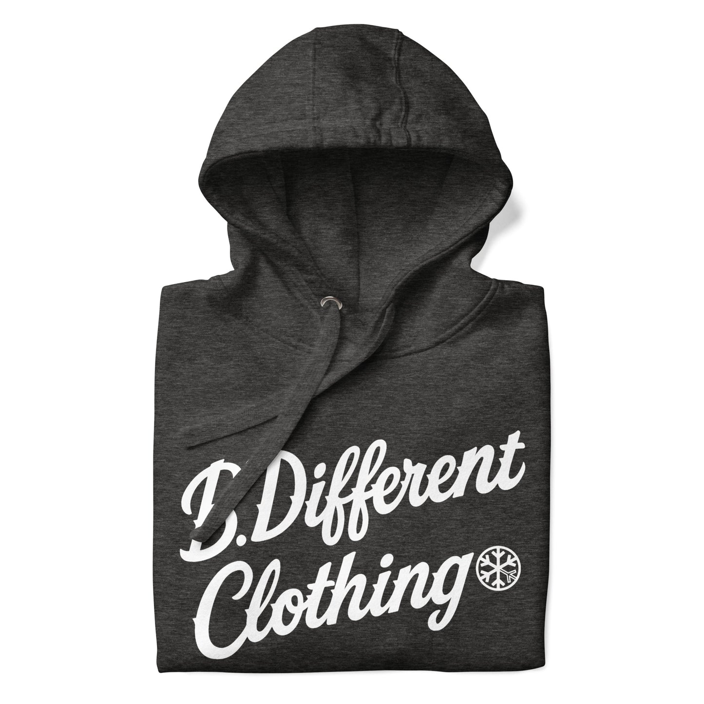 Darkgray-The League Hoodie from B.Different Clothing, folded, graffiti-inspired streetwear