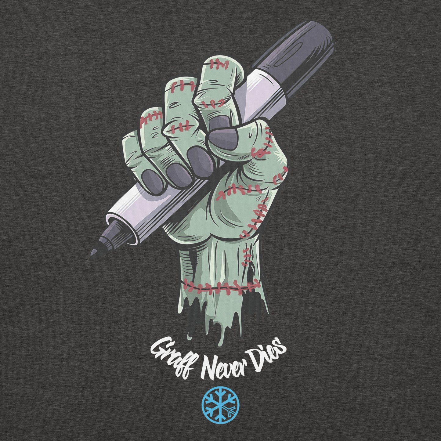 Darkgray-Thing Graffiti Hoodie from B.Different Clothing, graphic, graffiti-inspired streetwear