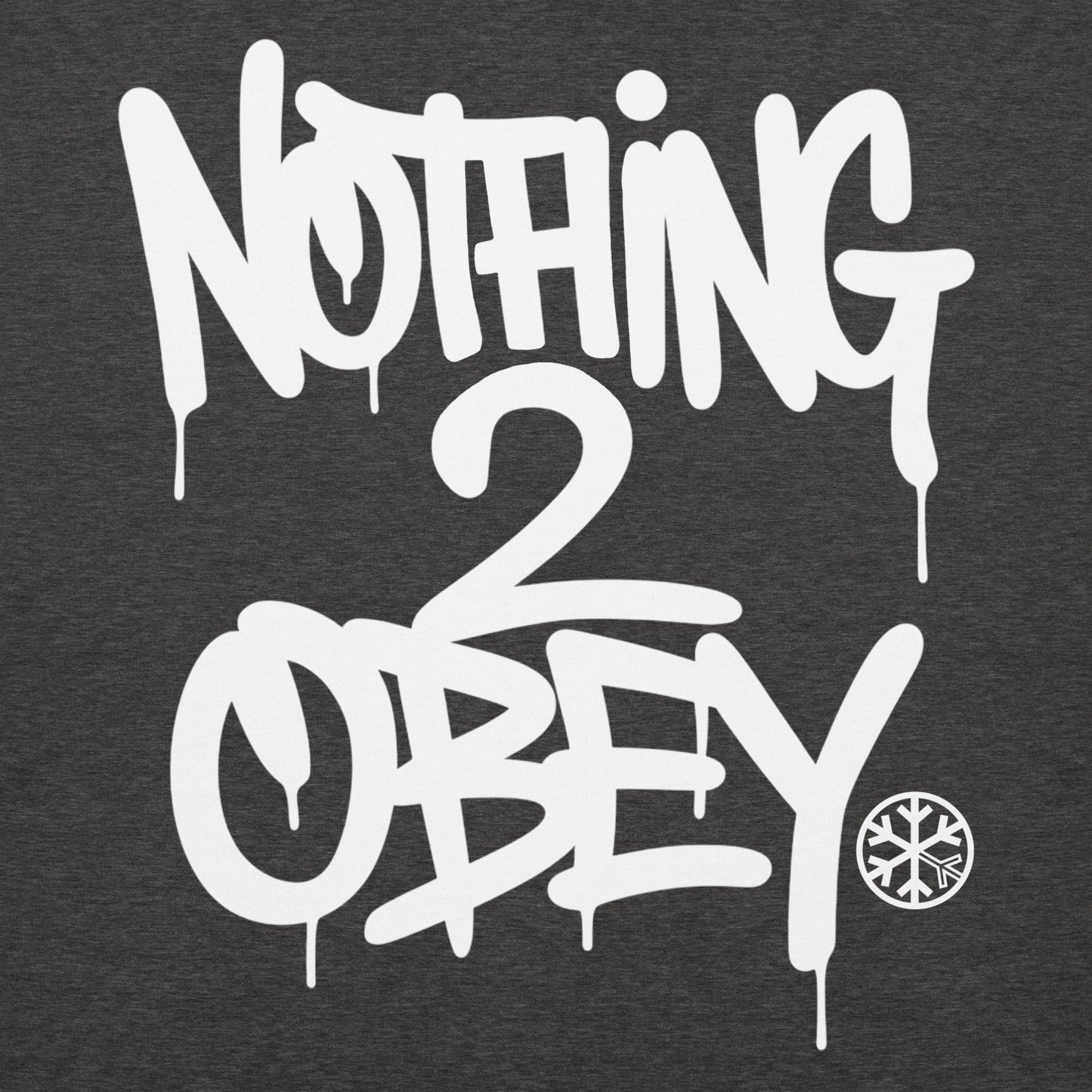 Darkgray-Nothing 2 Obey Graffiti Hoodie from B.Different Clothing, graphic, graffiti-inspired streetwear
