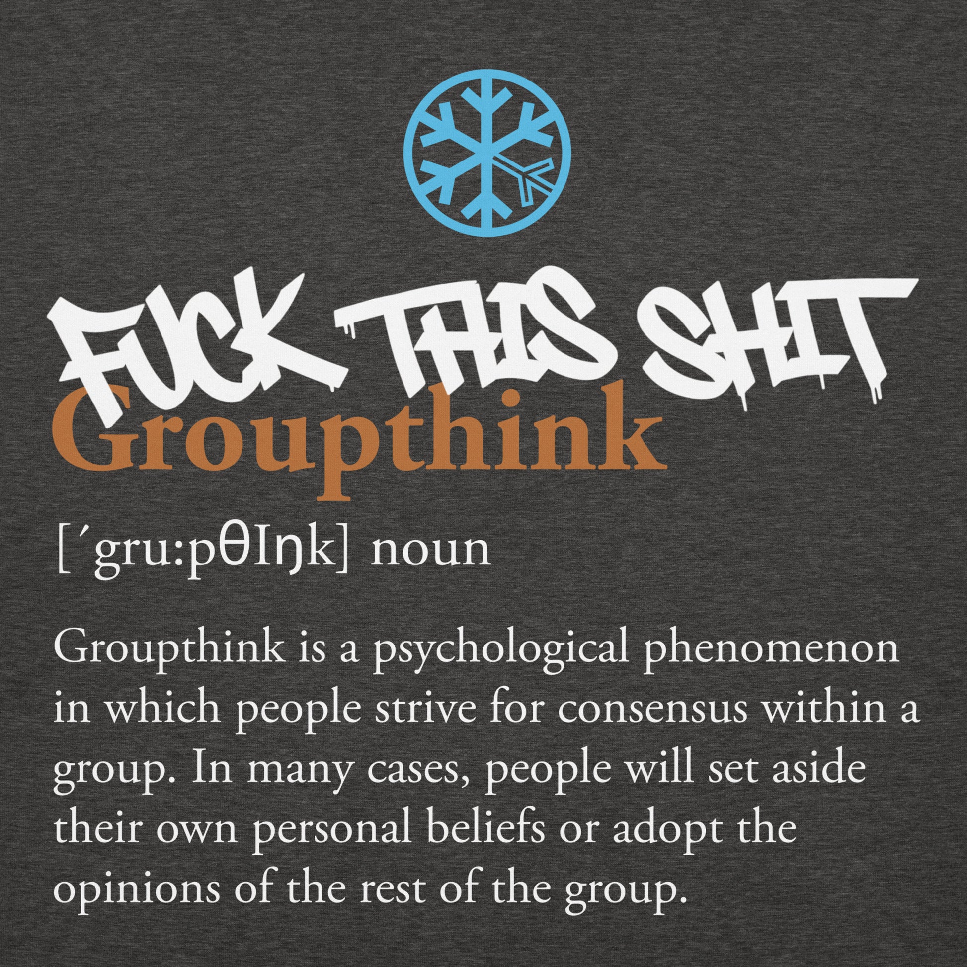 Darkgray-Groupthink Graffiti Hoodie from B.Different Clothing, graphic, graffiti-inspired streetwear