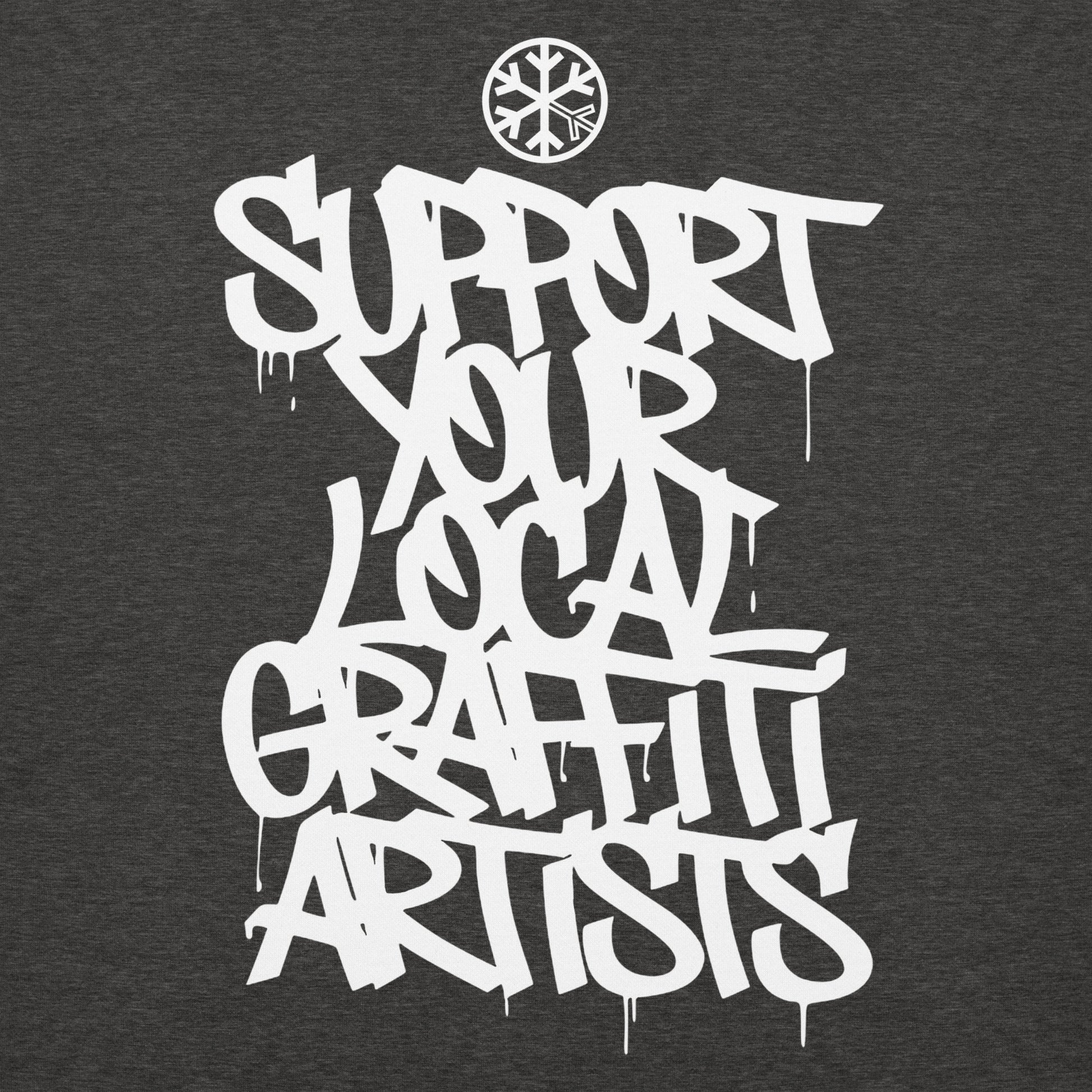 Darkgray-Support Your Local Graffiti Artists Hoodie from B.Different Clothing, graphic, graffiti-inspired streetwear
