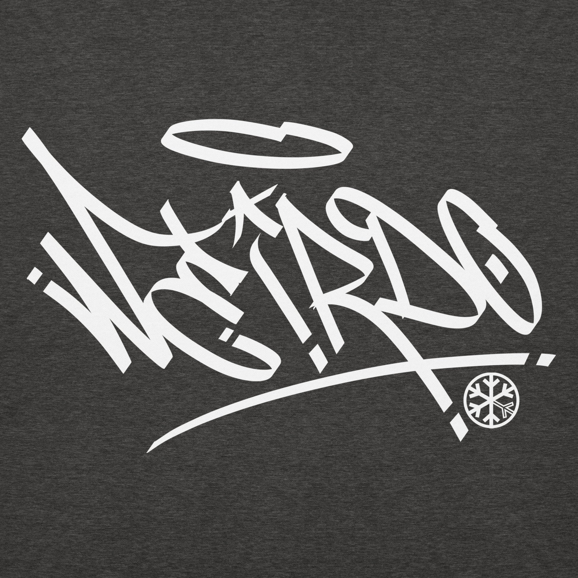 Darkgray-Weirdo Tag Graffiti Hoodie from B.Different Clothing, graphic, graffiti-inspired streetwear