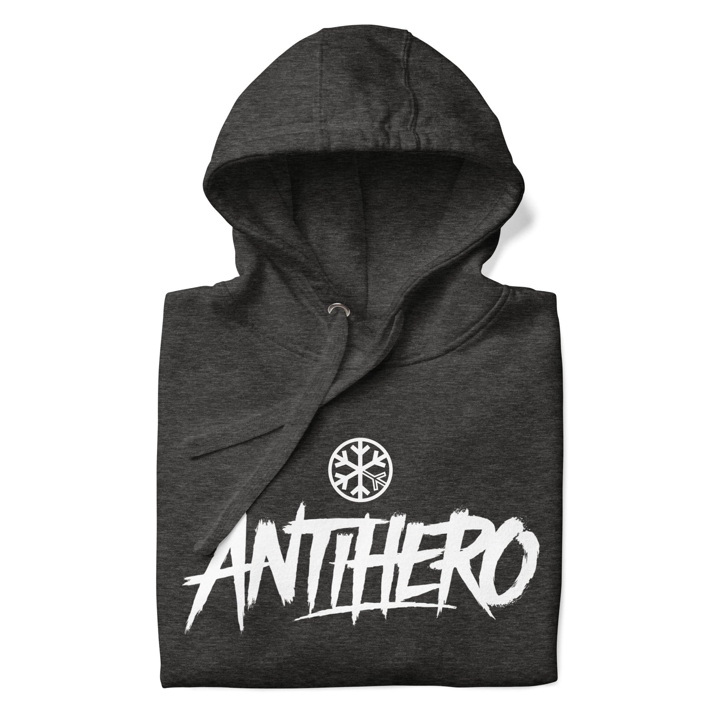 Darkgray-Antihero Graffiti Tag Hoodie from B.Different Clothing, folded, graffiti-inspired streetwear