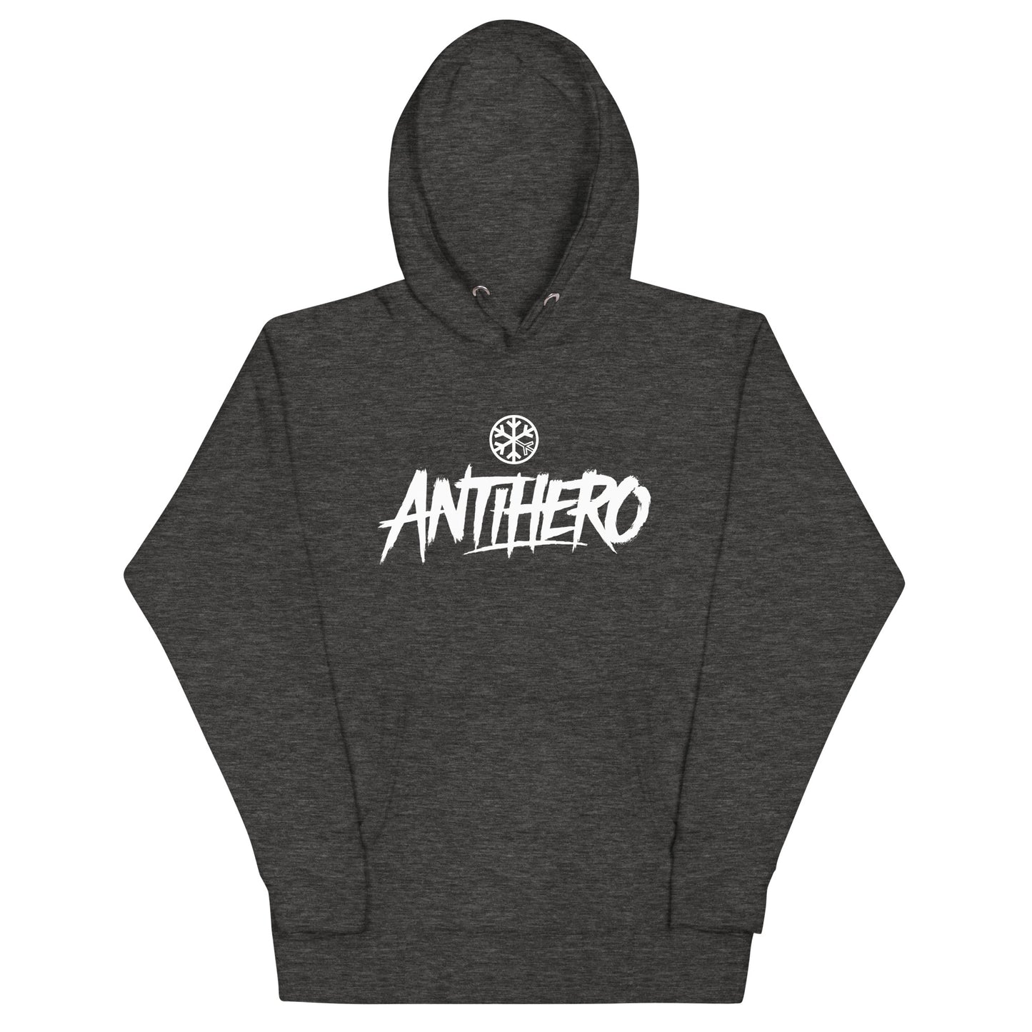 Darkgray-Antihero Graffiti Tag Hoodie from B.Different Clothing, front view, graffiti-inspired streetwear