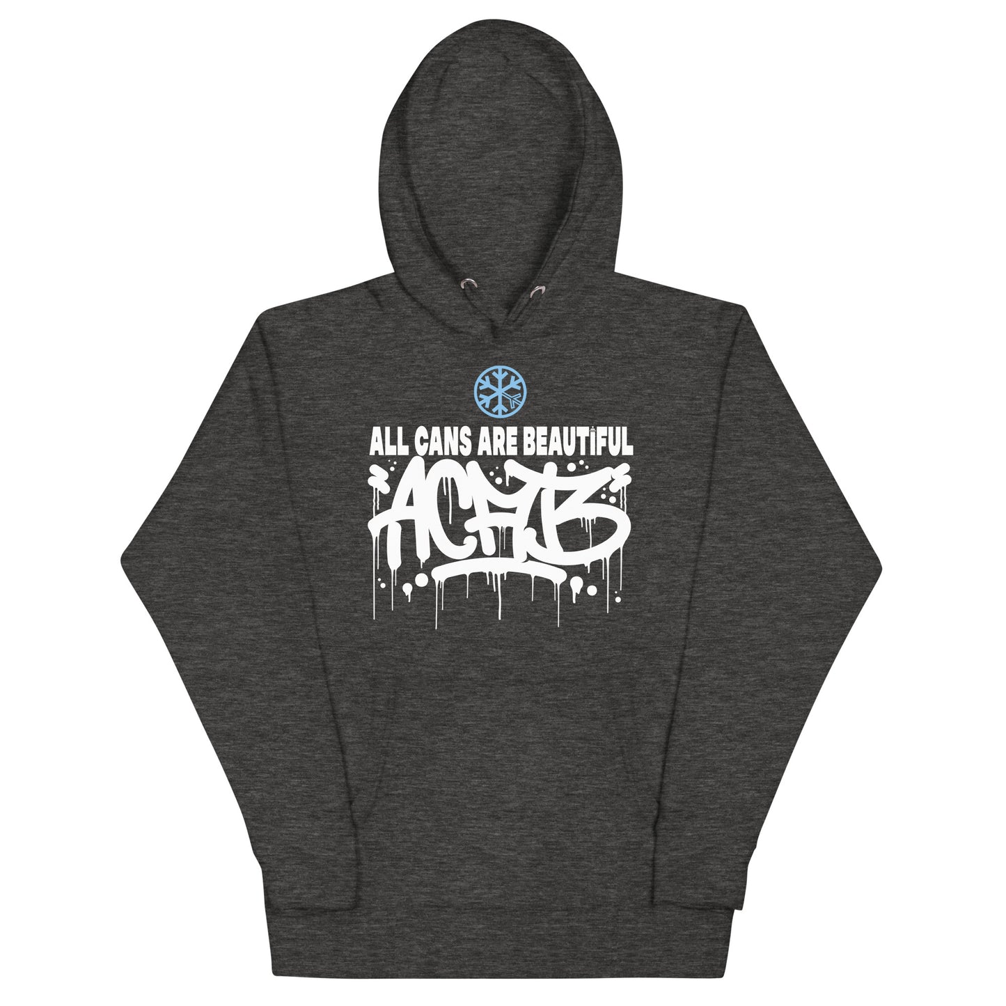 Darkgray-Acab Graffiti Tag Hoodie from B.Different Clothing, front view, graffiti-inspired streetwear