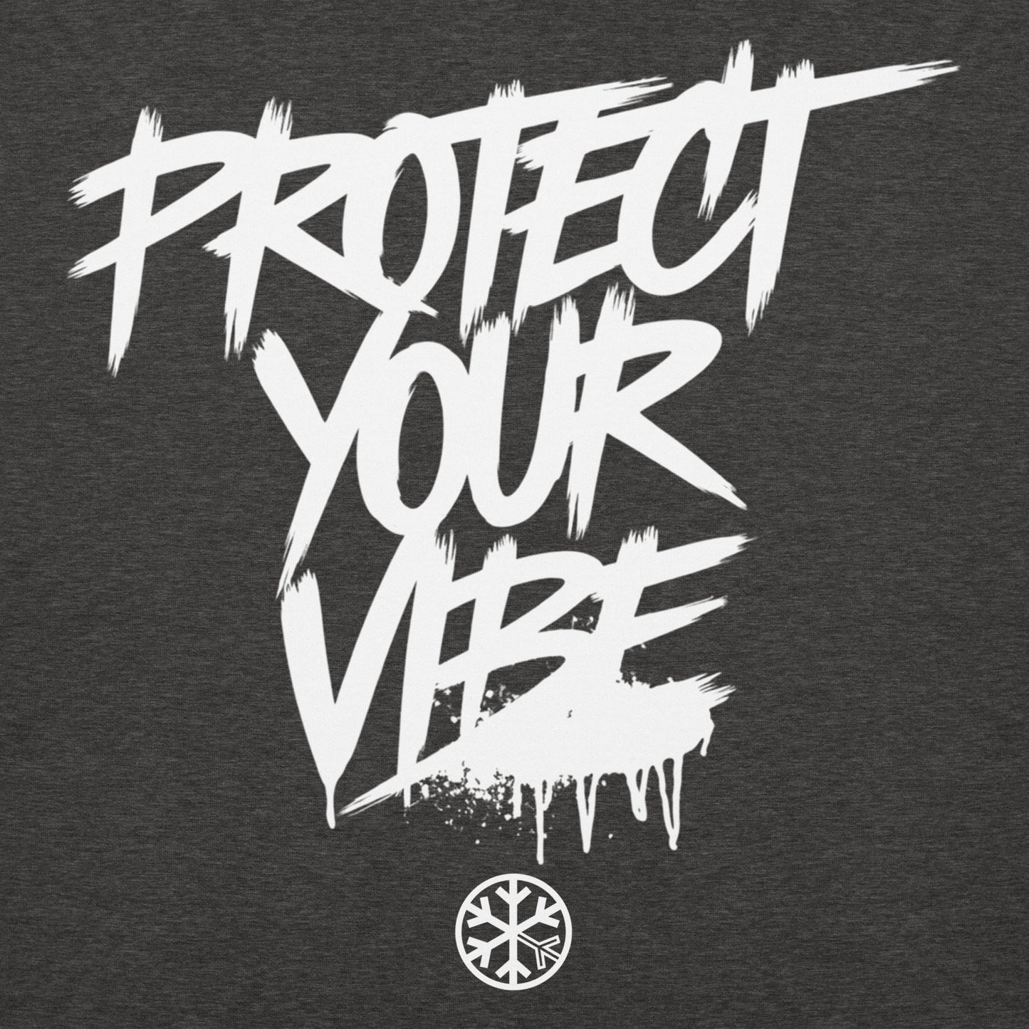 Darkgray-Protect Your Vibe Graffiti Tag hoodie from B.Different Clothing, graphic, graffiti-inspired streetwear