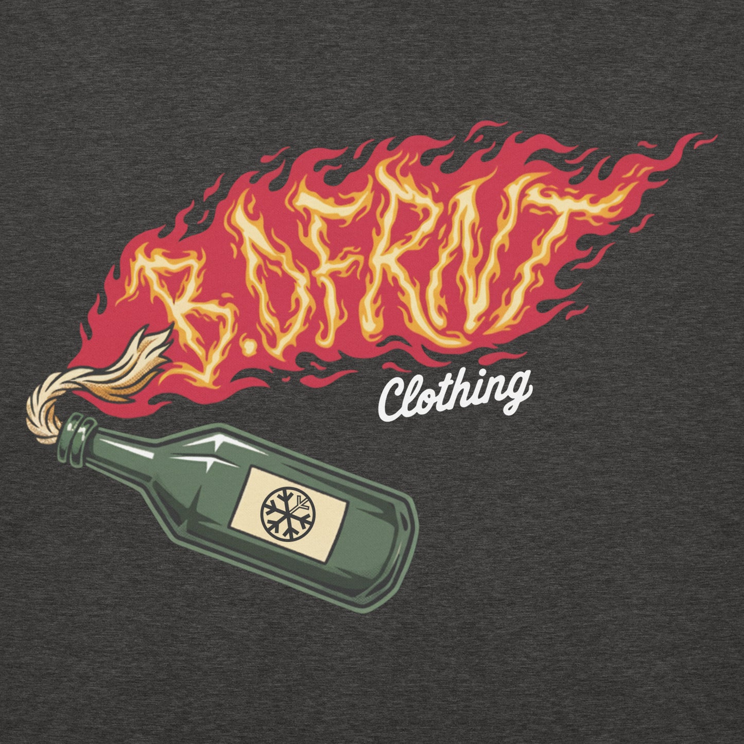 Darkgray-Molotov Graffiti Hoodie from B.Different Clothing, graphic, graffiti-inspired streetwear