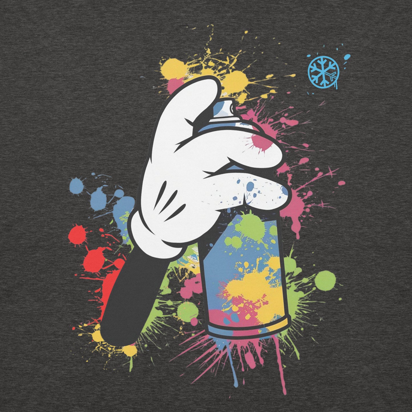 Darkgray-Hand Spray Can Graffiti Hoodie from B.Different Clothing, graphic, graffiti-inspired streetwear