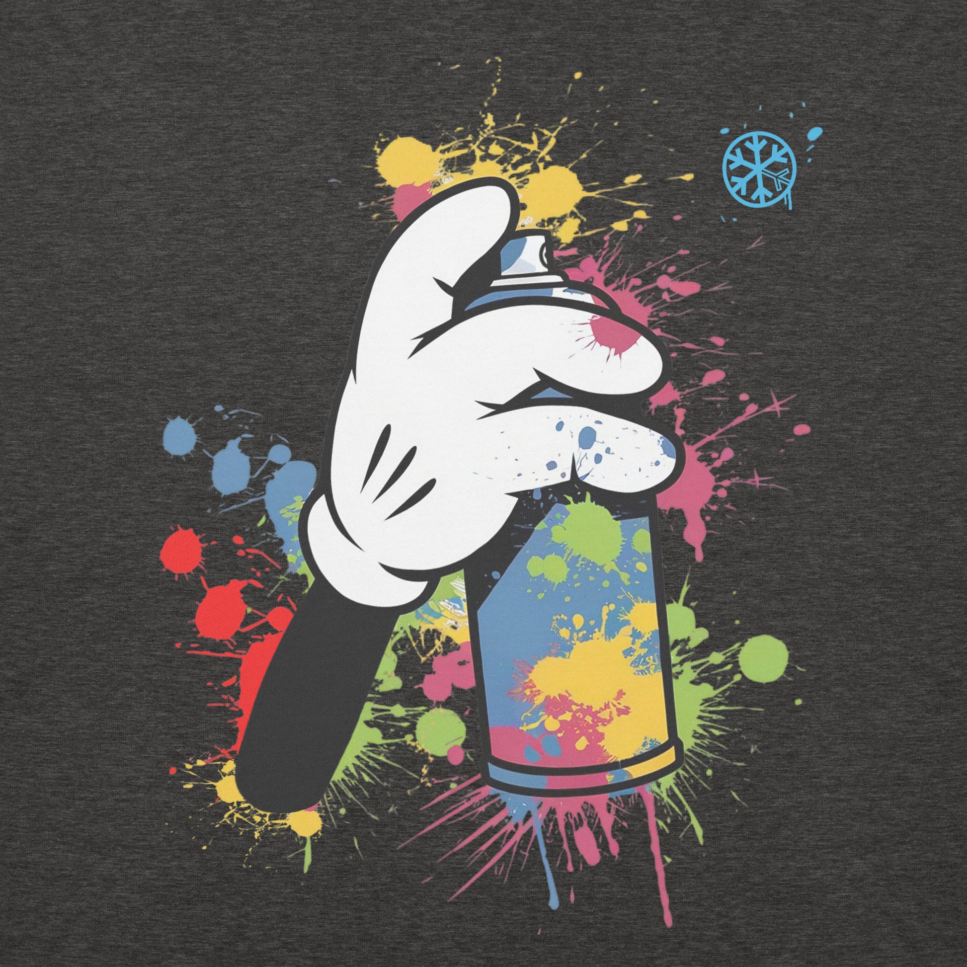 Darkgray-Hand Spray Can Graffiti Hoodie from B.Different Clothing, graphic, graffiti-inspired streetwear