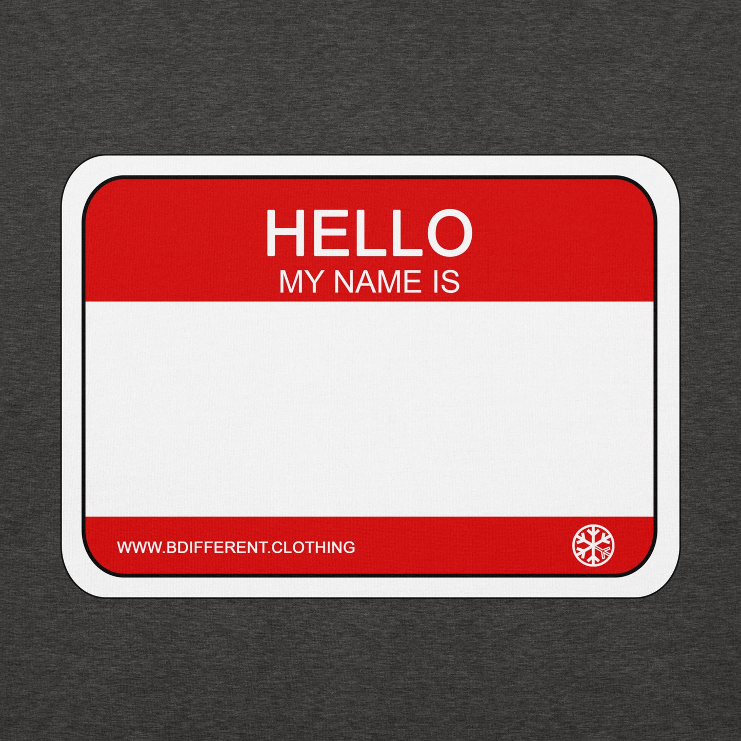 Darkgray-Hello My Name Is Sticker Graffiti Hoodie from B.Different Clothing, graphic, graffiti-inspired streetwear