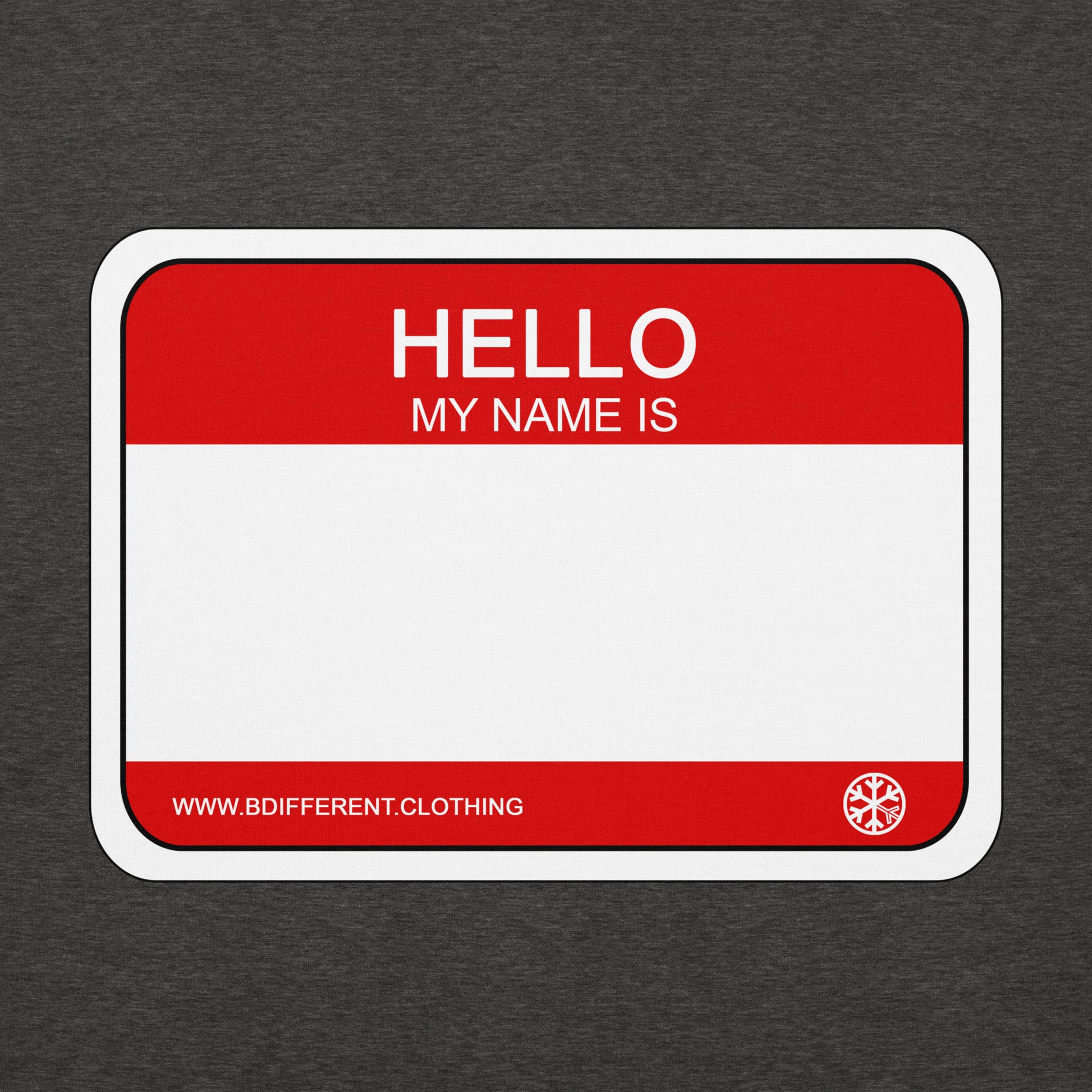 Darkgray-Hello My Name Is Sticker Graffiti Hoodie from B.Different Clothing, graphic, graffiti-inspired streetwear