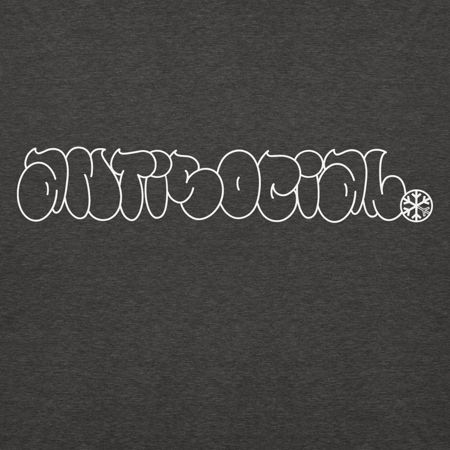 Darkgray-Antisocial Graffiti Hollow Hoodie from B.Different Clothing, graphic, graffiti-inspired streetwear