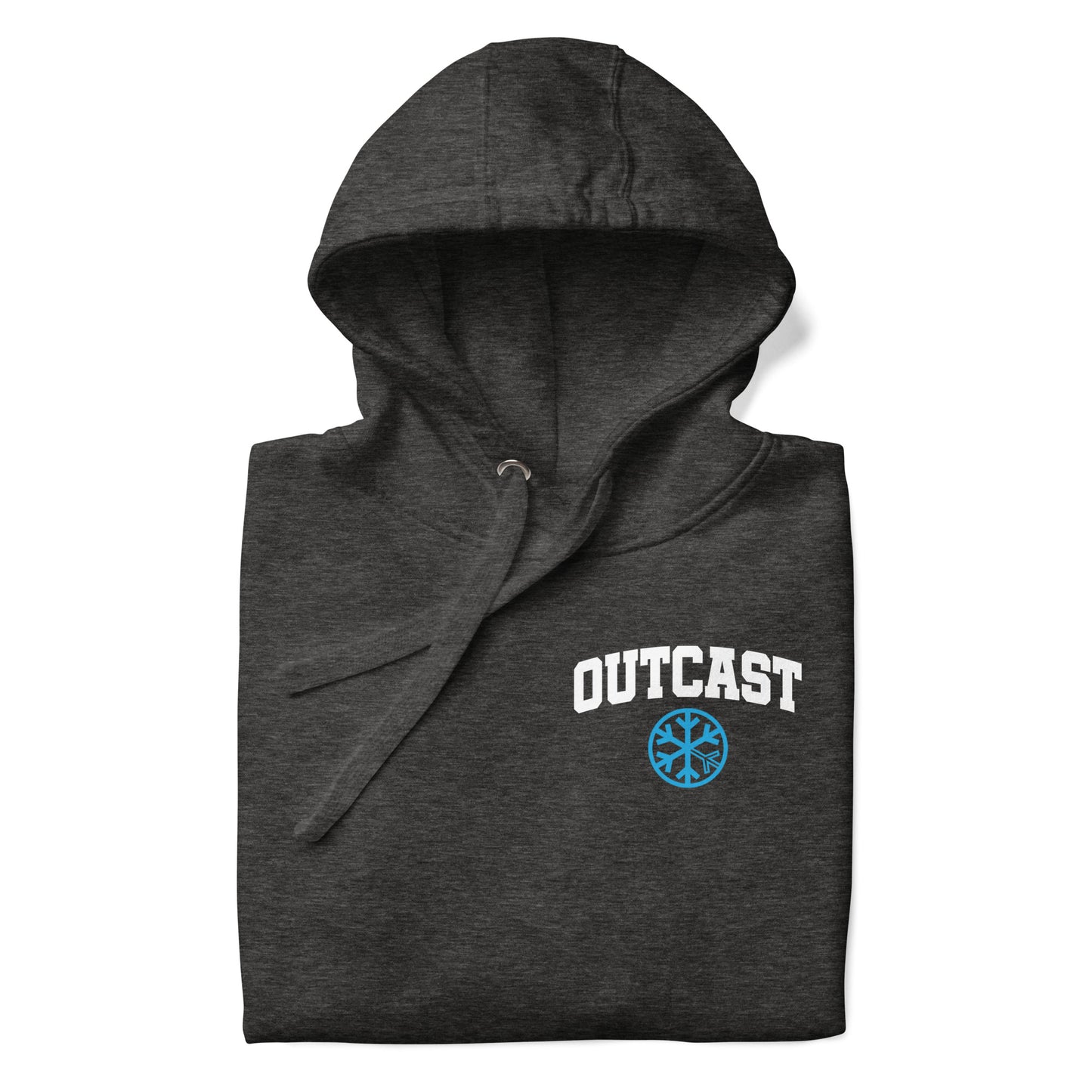 Darkgray-Outcast Graffiti Character Hoodie from B.Different Clothing, folded, graffiti-inspired streetwear