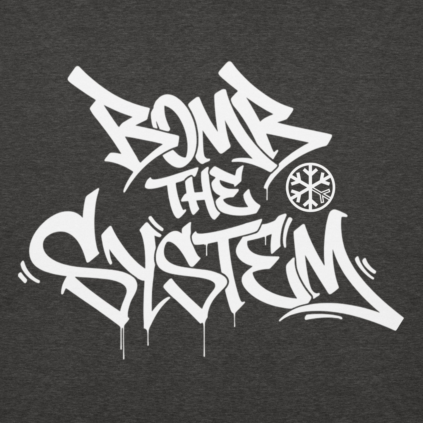 Darkgray-Bomb The System Graffiti Hoodie from B.Different Clothing, graphic, graffiti-inspired streetwear
